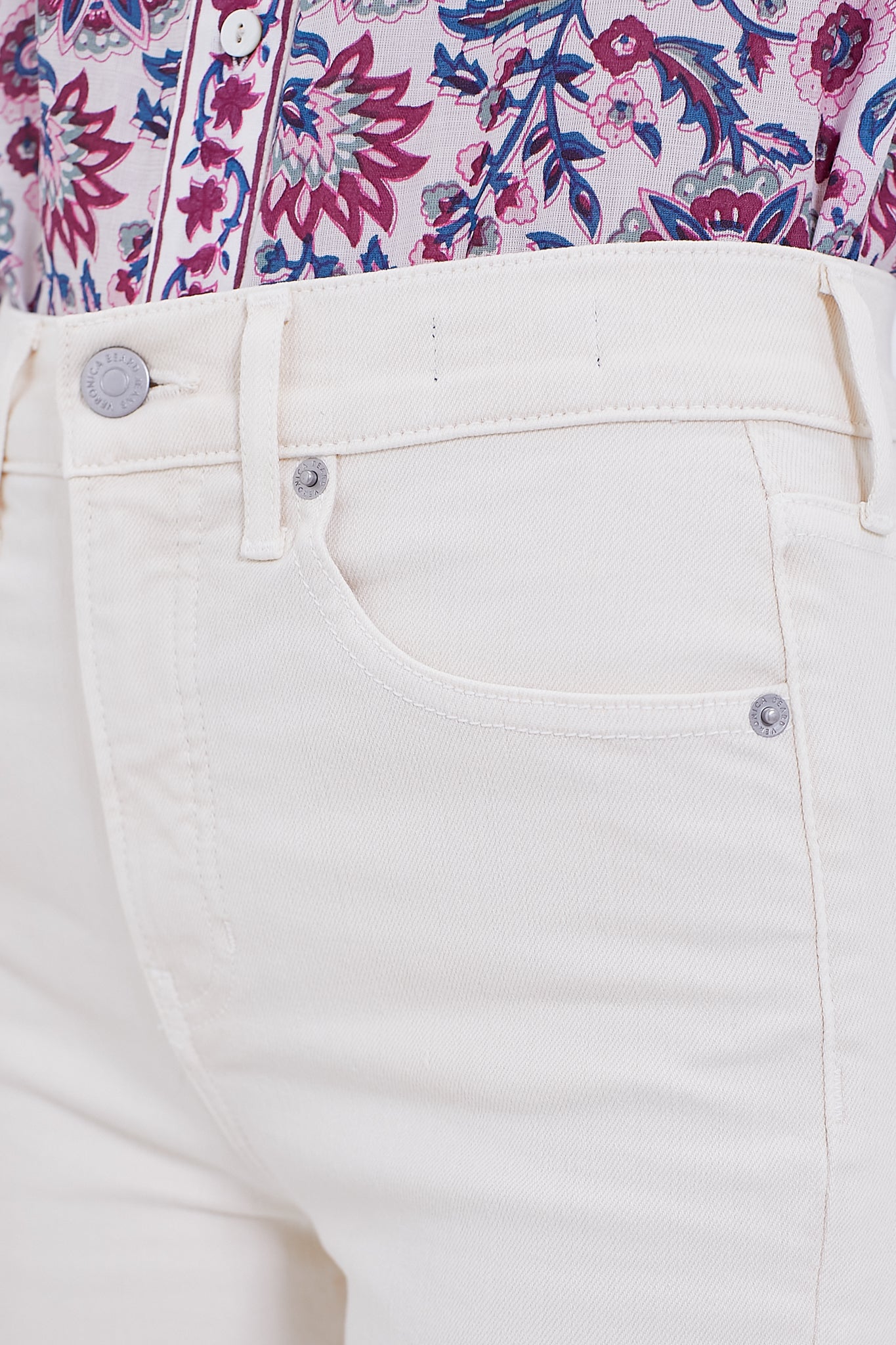 Ecru Carson High Rise Ankle Flare-Charming Tale Store