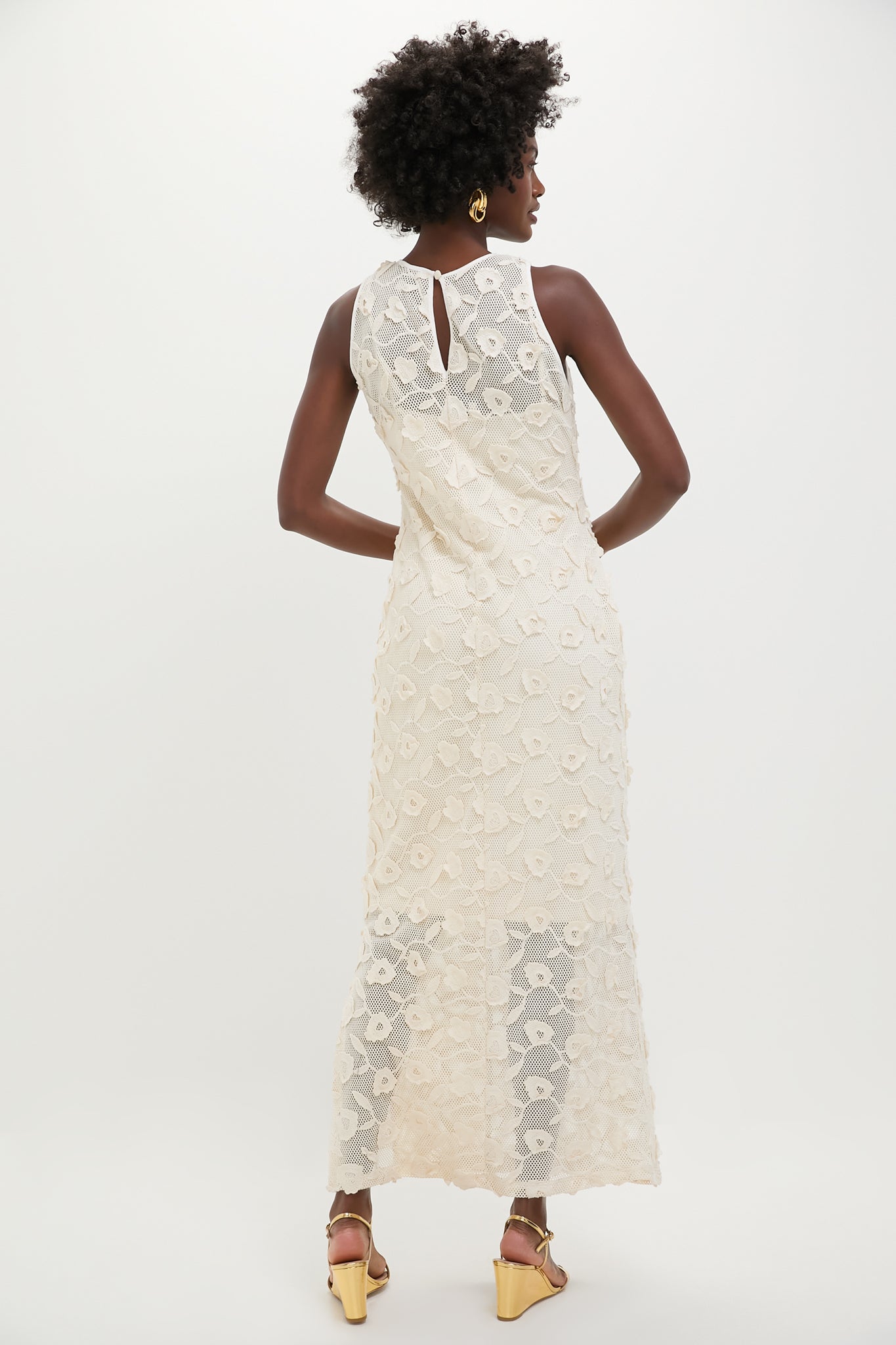 Tan Lace Applique Farrah Dress-Charming Tale Store