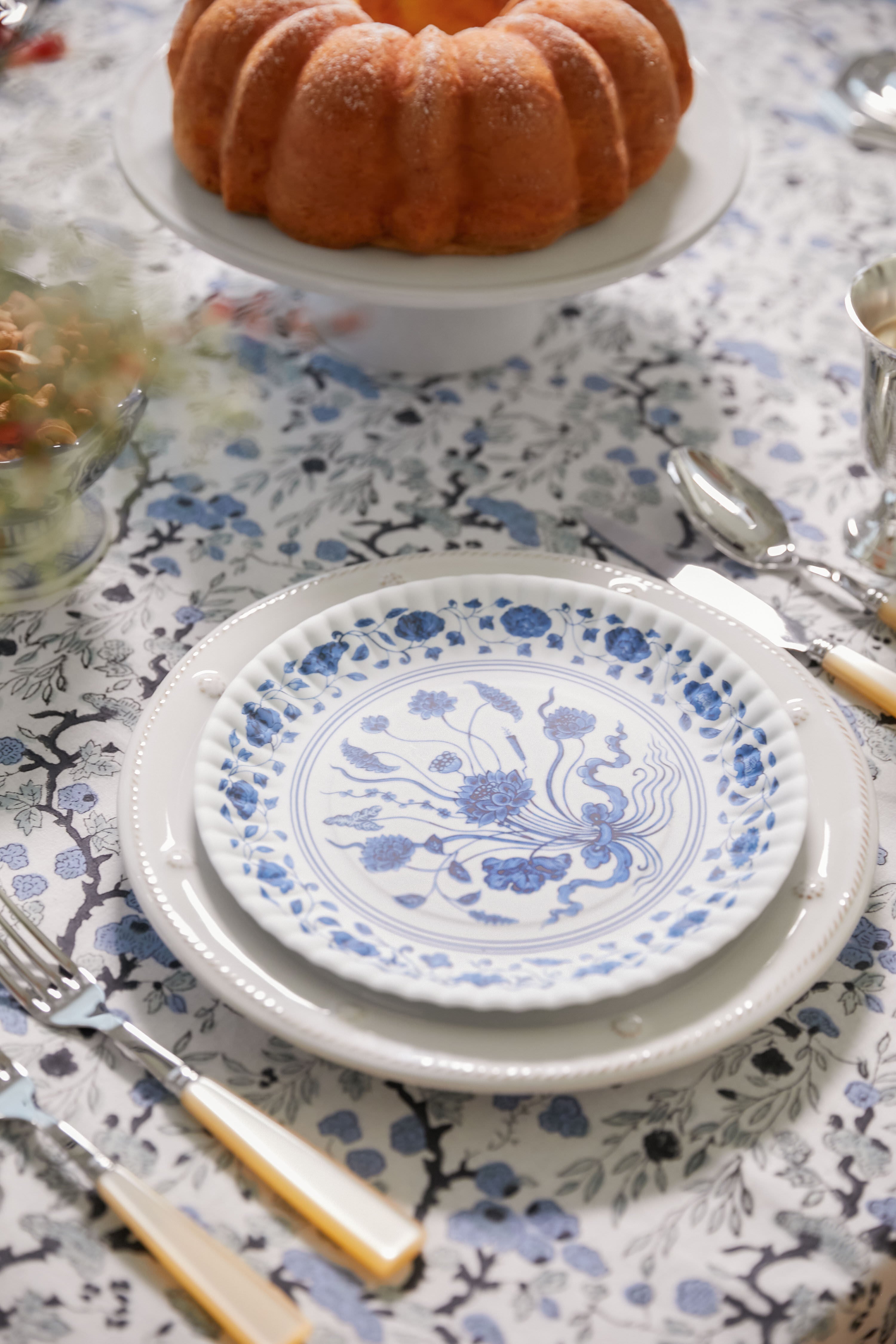 Botanical Melamine Plates (Set of 4)-Charming Tale Store