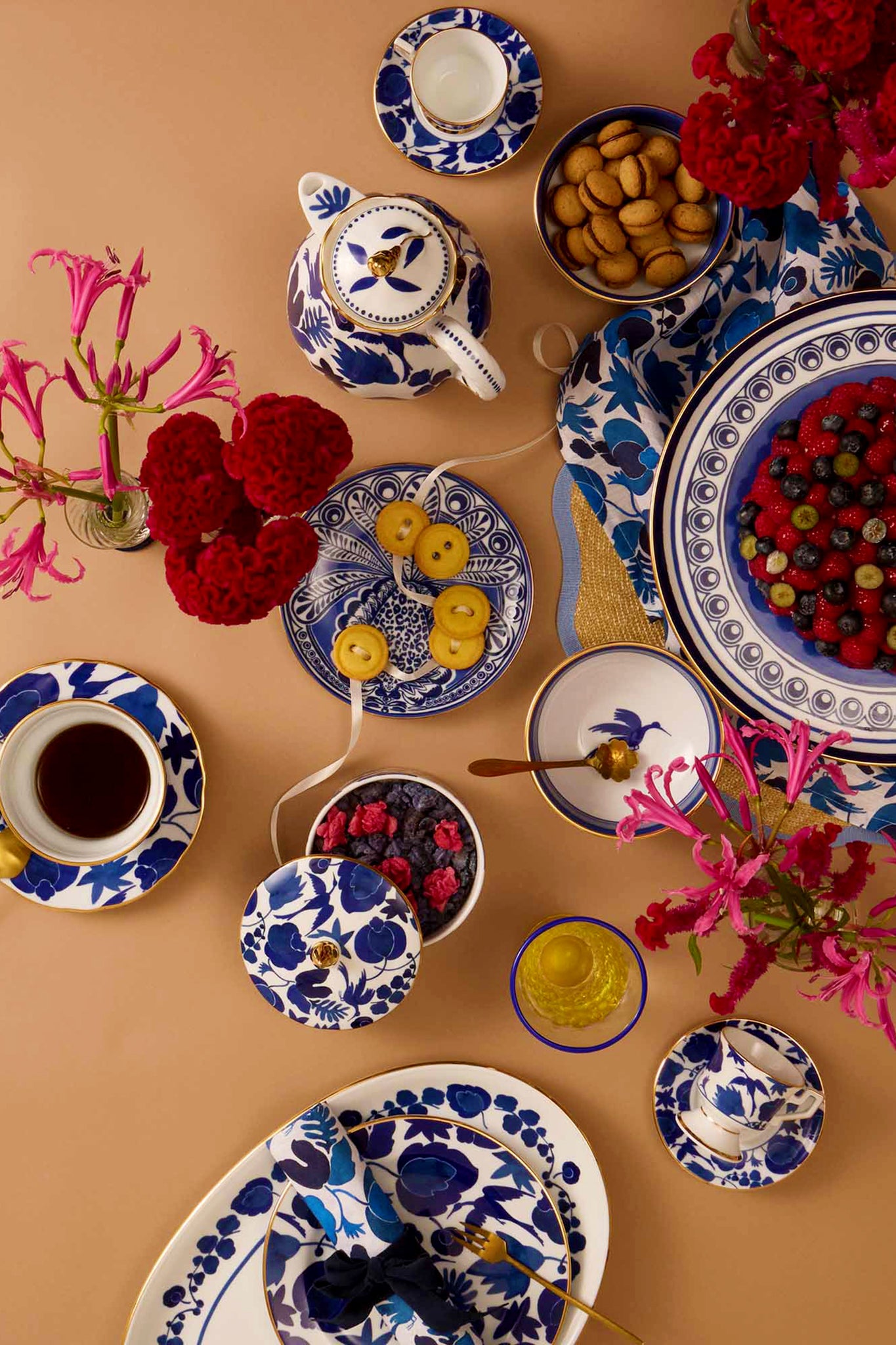 Wildbird Blu Oval Platter-Charming Tale Store