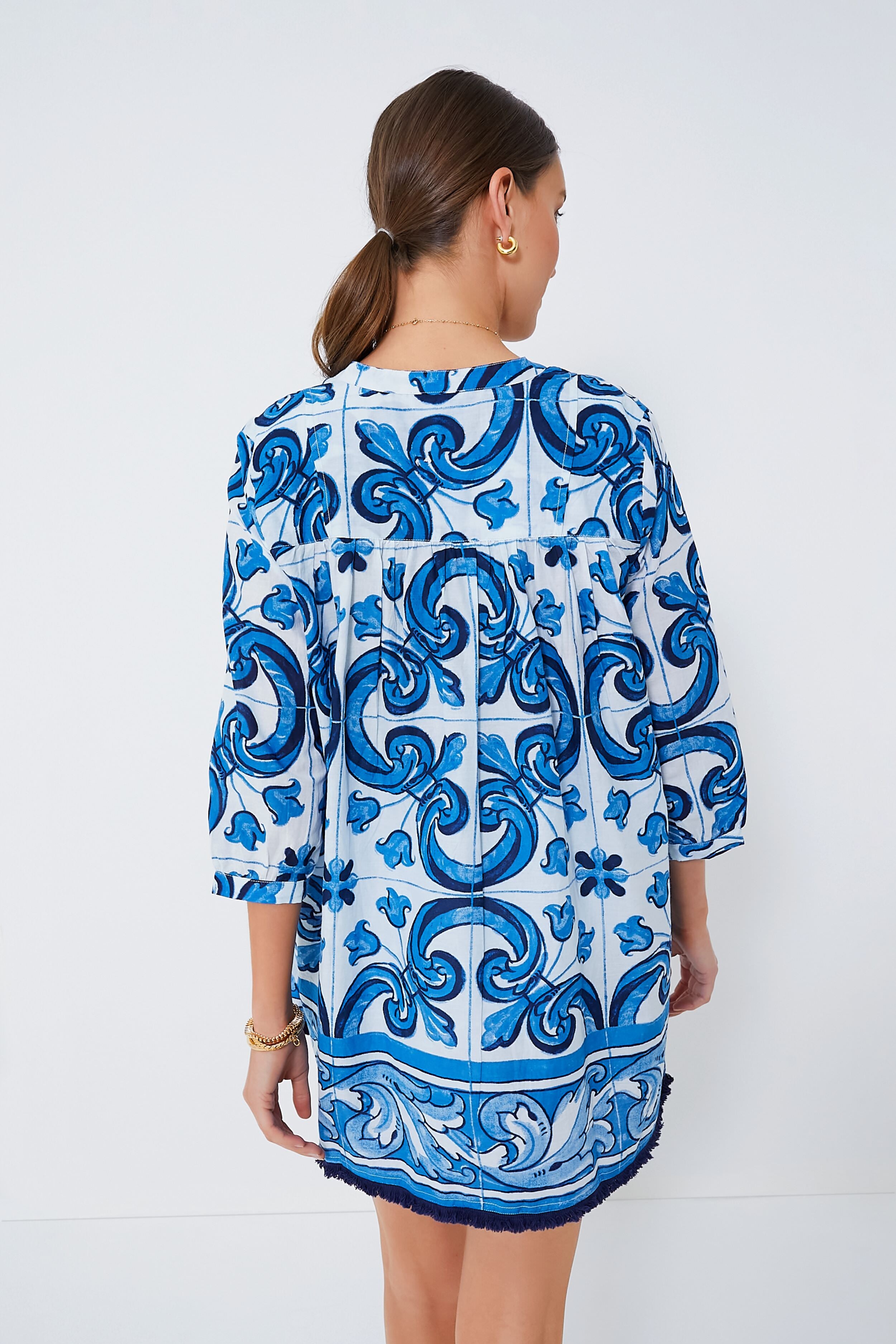 Capri Blue Majolica Tile Bondi Coverup-Charming Tale Store