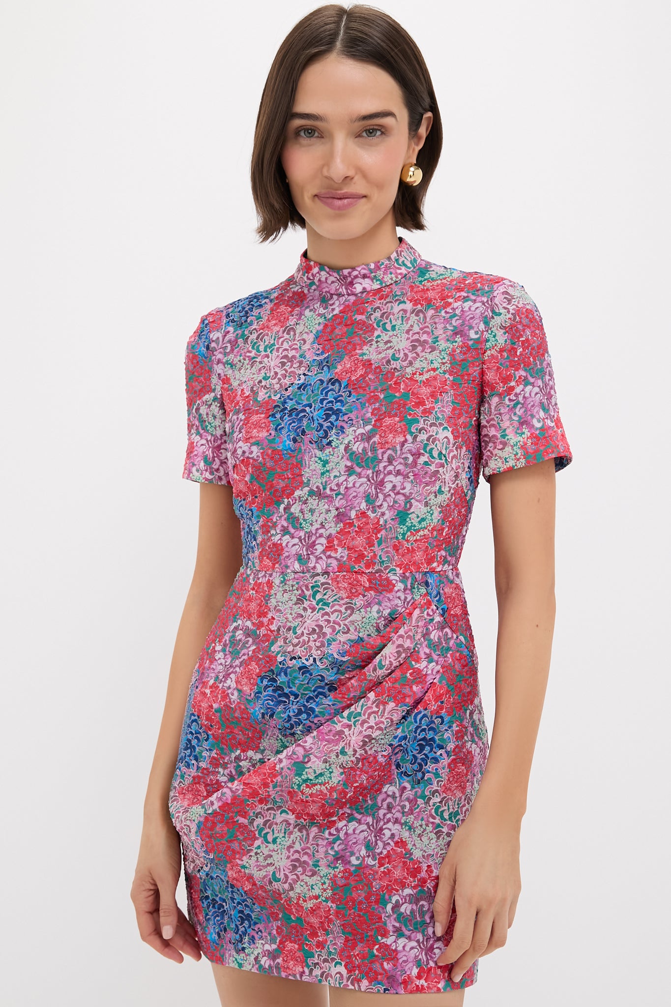 Florentina Sea Draped Mini Dress-Charming Tale Store