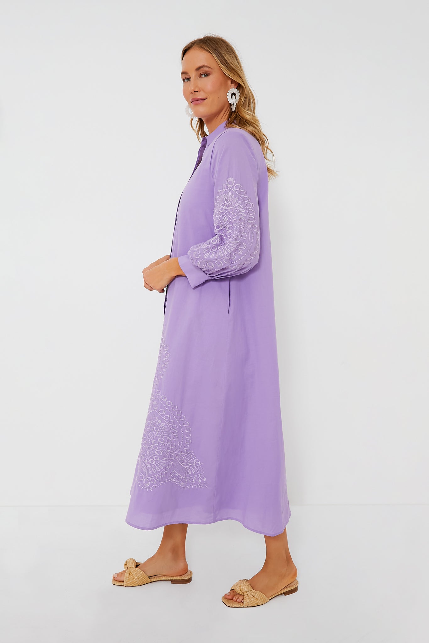 Embroidered Wisteria Caftan-Charming Tale Store