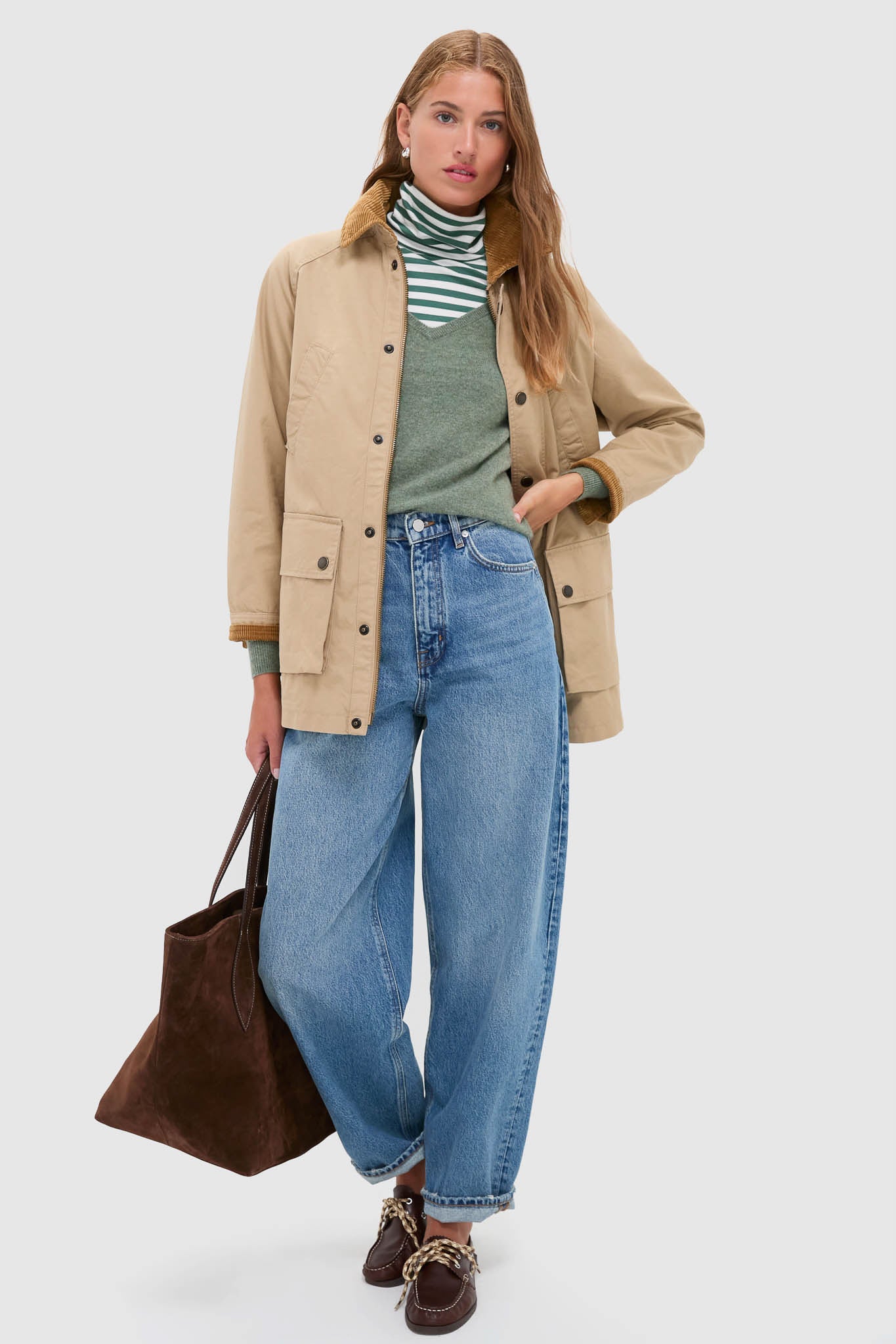 Dark Brown Suede Large Sprout Tote-Charming Tale Store