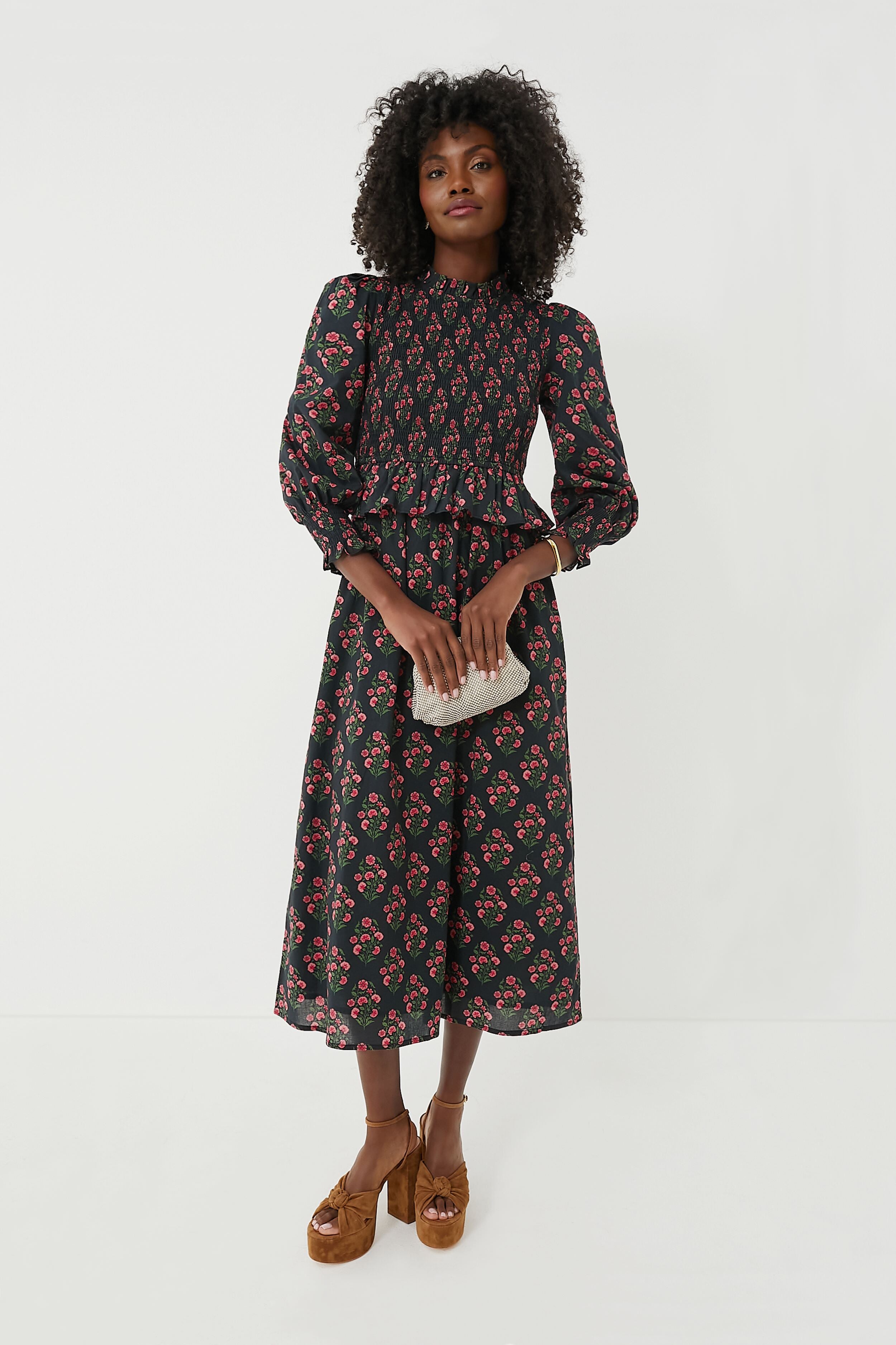 Geranium Buta Florence Dress-Charming Tale Store