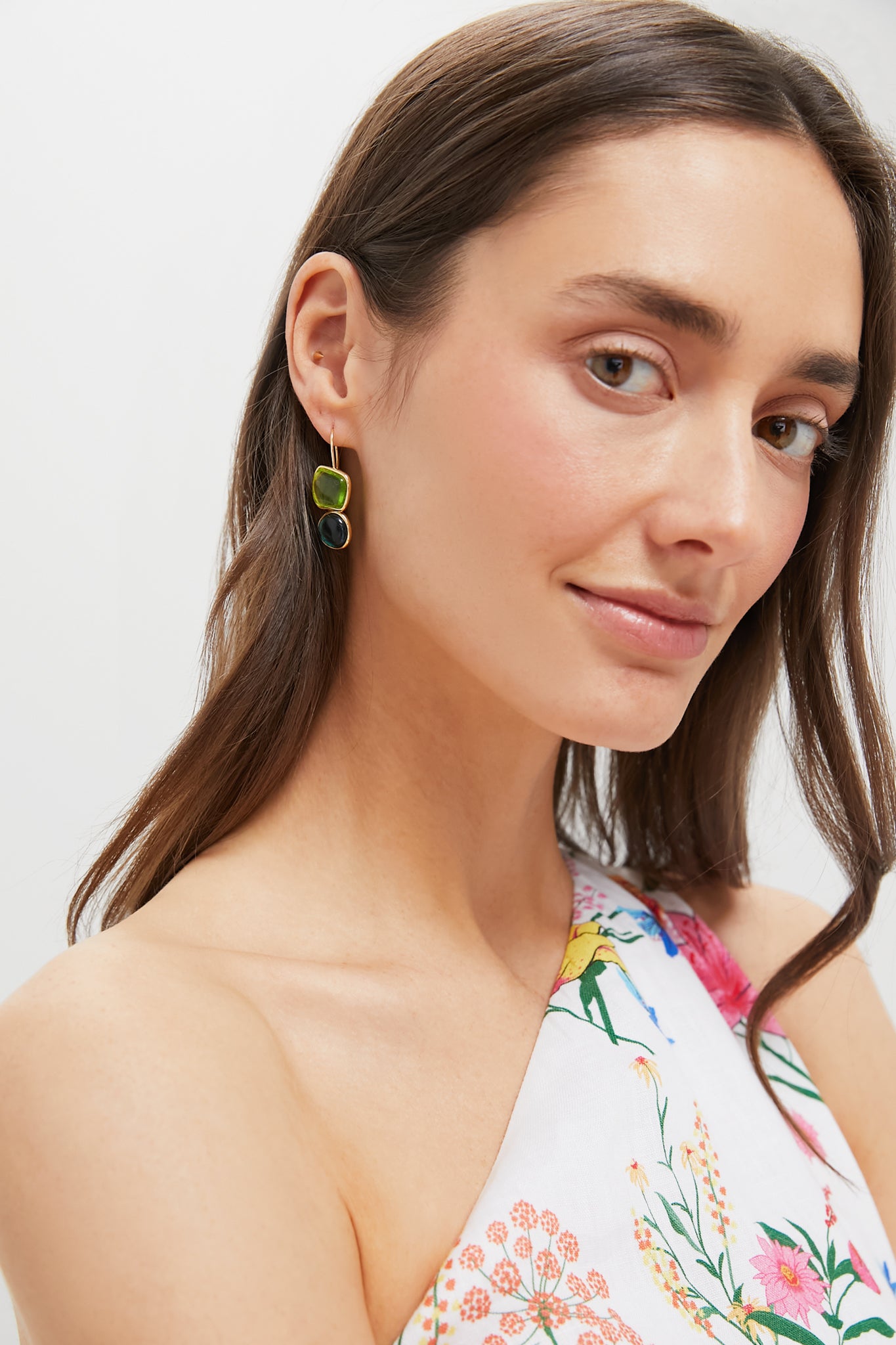 Green Petite Analia Earrings-Charming Tale Store
