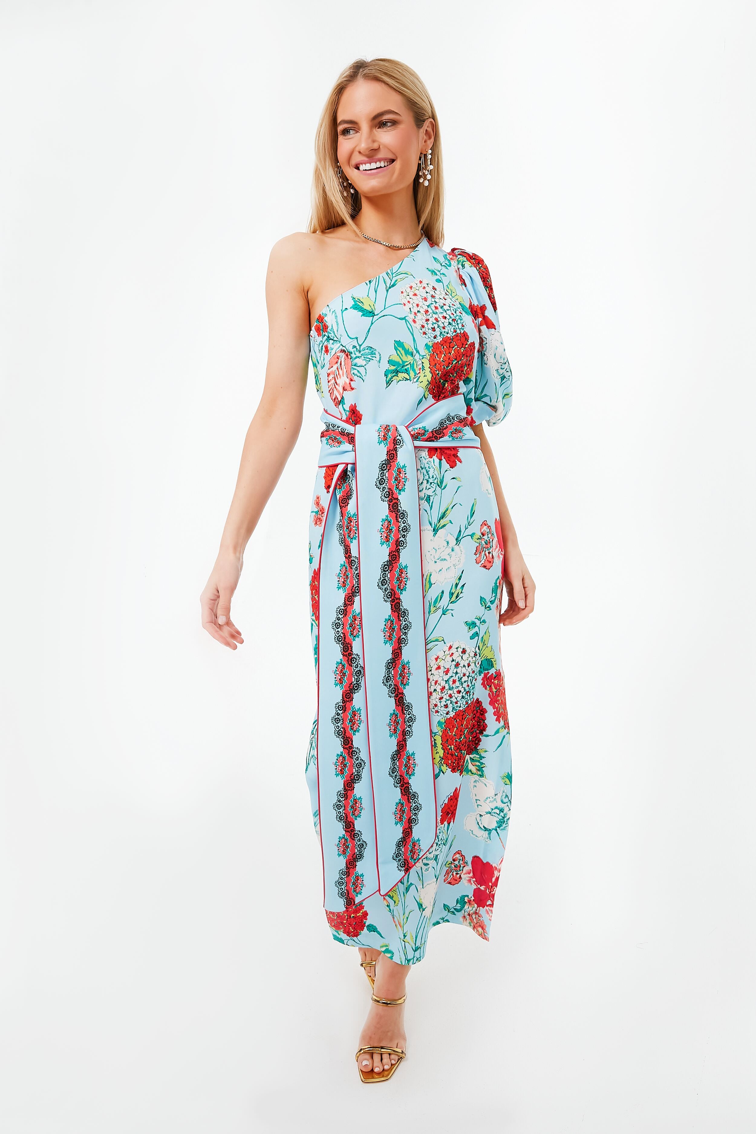 Floral Dew One Shoulder Lucia Dress-Charming Tale Store