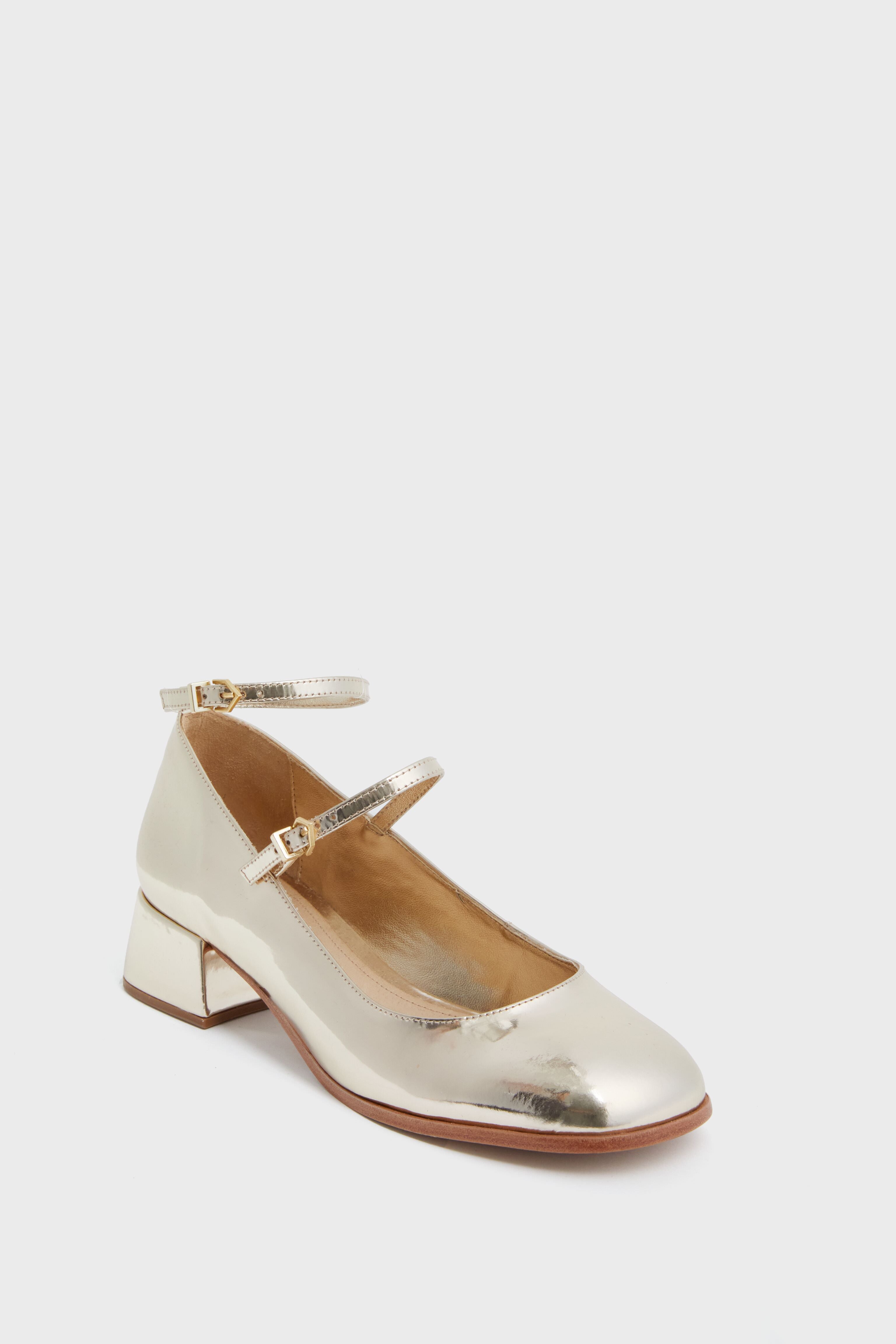 Gold Dorothy Low Heels-Charming Tale Store