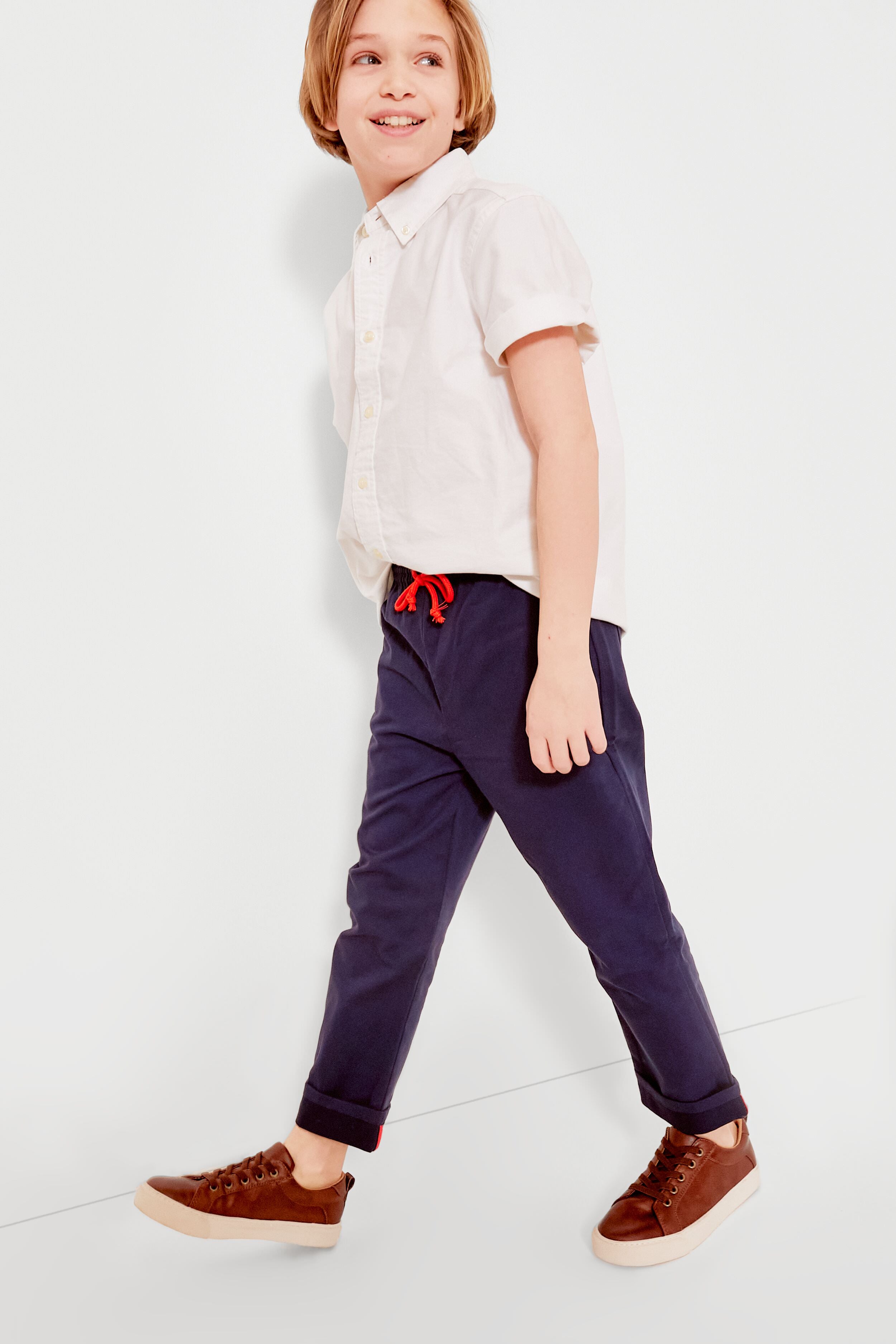 Cotton Oxford Short-Sleeve Shirt-Charming Tale Store