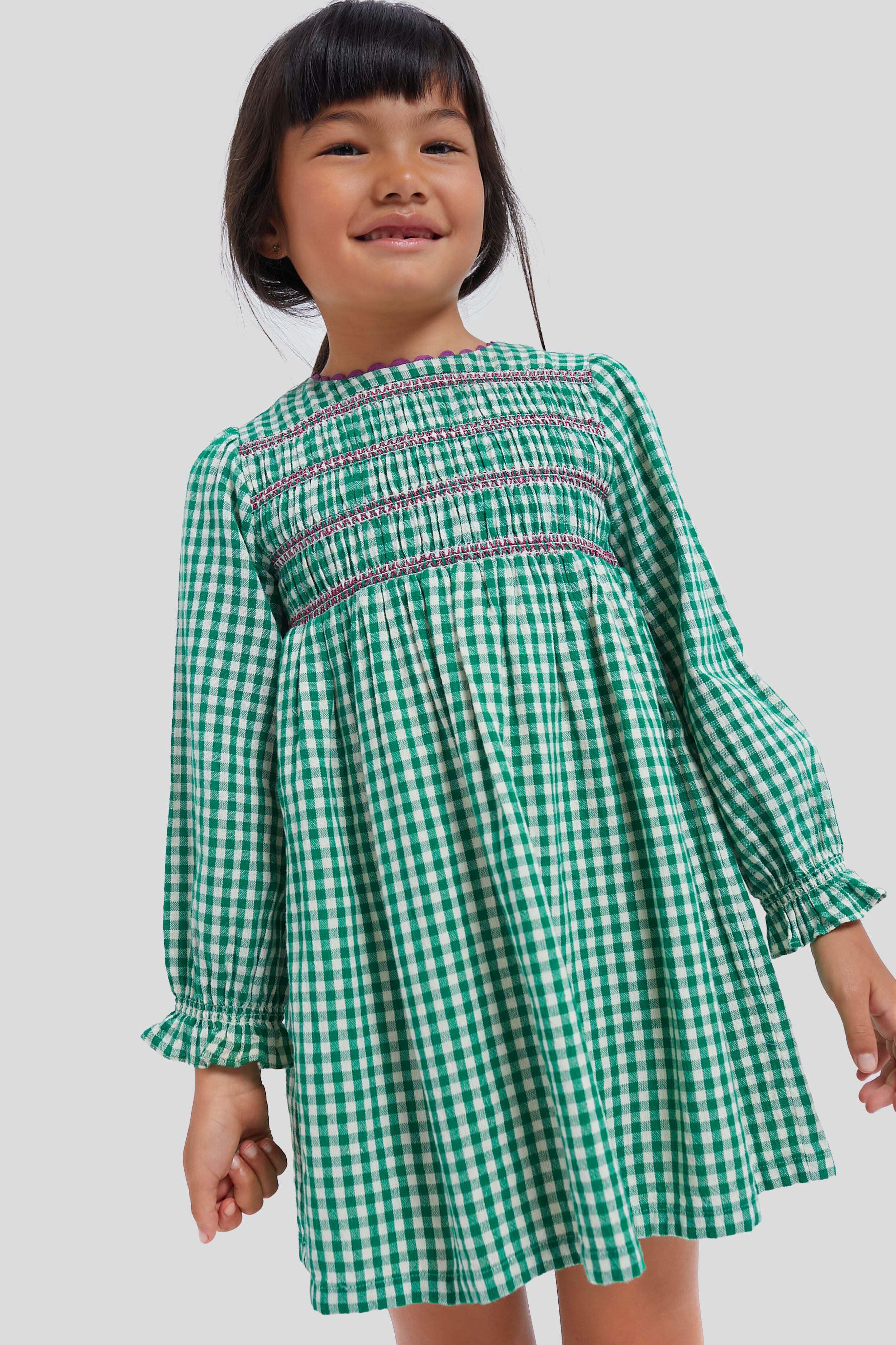 Gingham Green Malice Dress-Charming Tale Store