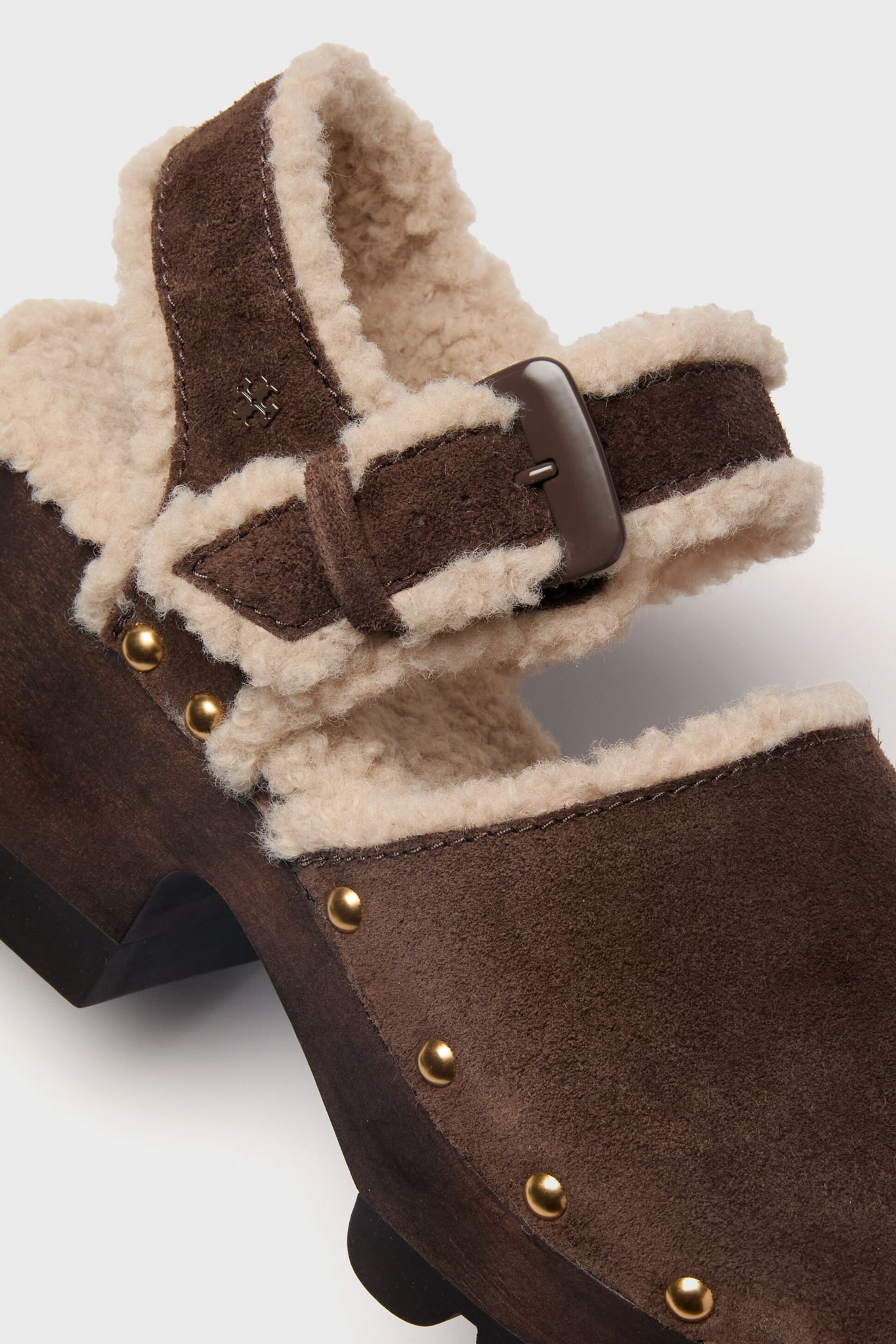 Deep Espresso Shearling Clog-Charming Tale Store