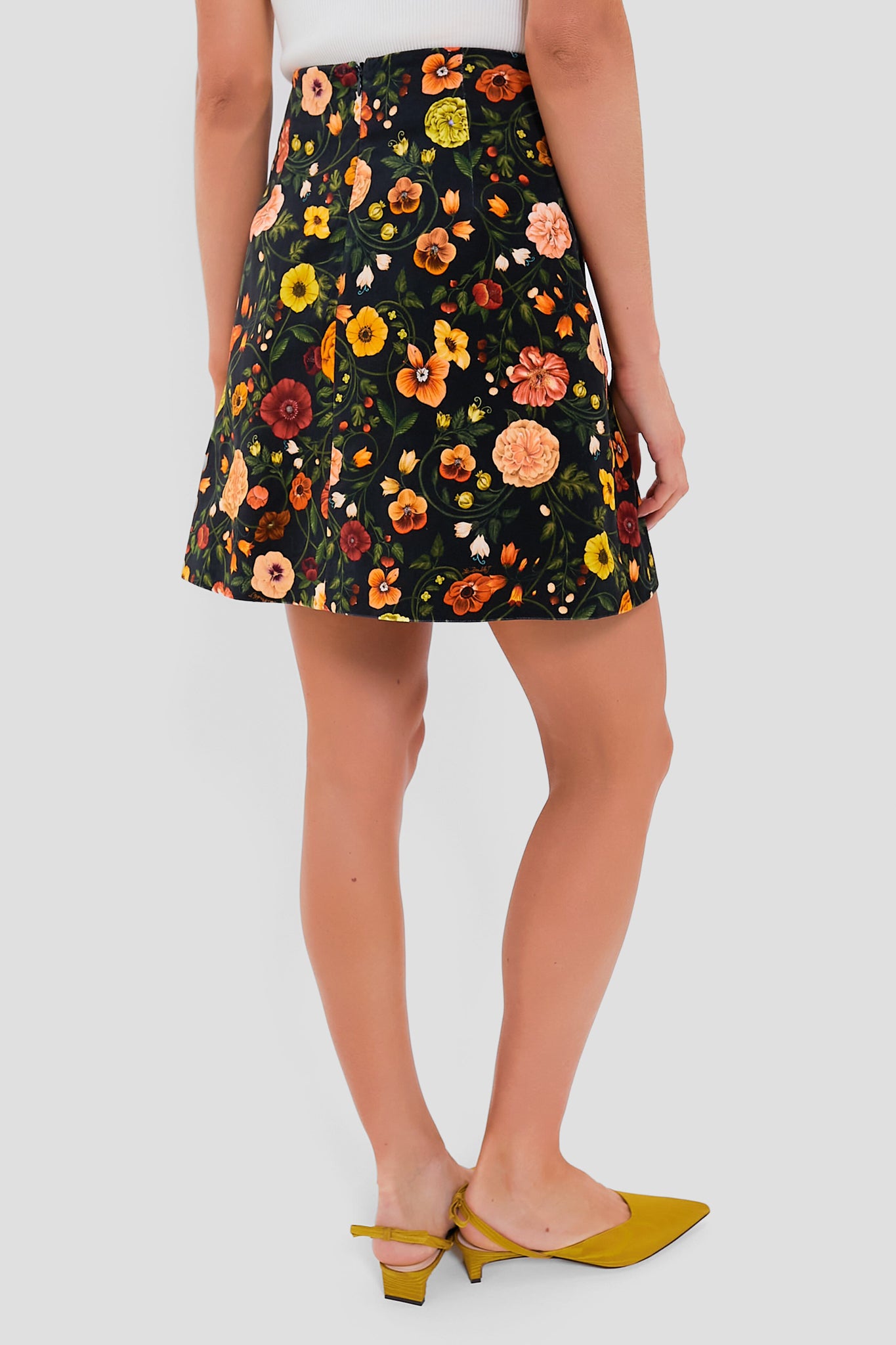 Botticelli Velvet Short Skirt-Charming Tale Store