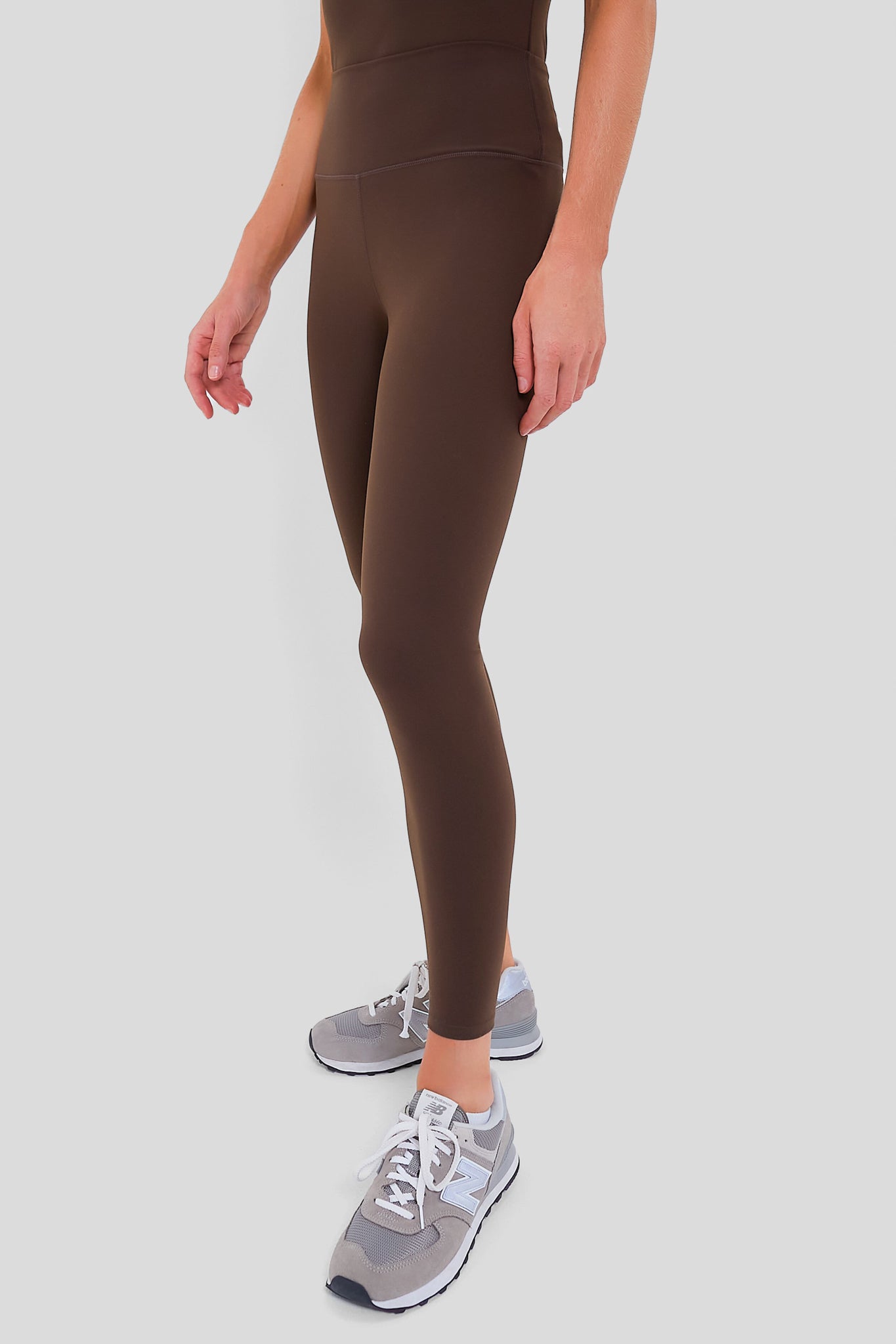 Chocolate Brown High Rise Compression Spandex MacKenzie Legging-Charming Tale Store