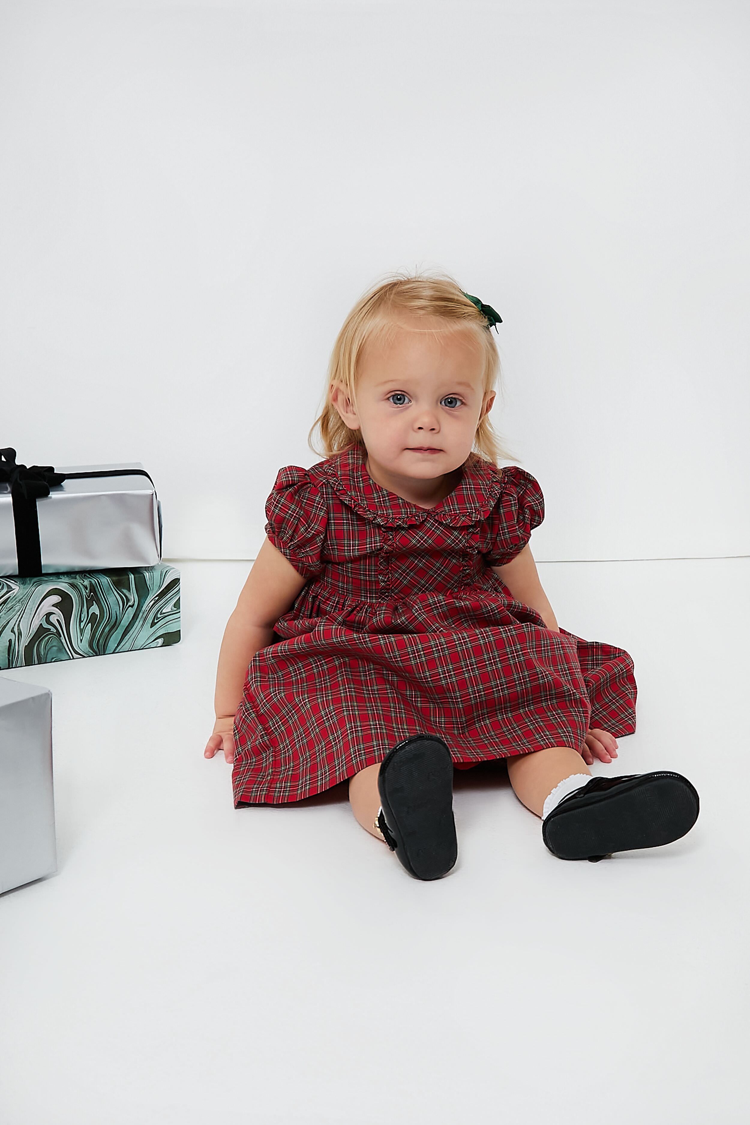 Tartan Frill Dress and Bloomers-Charming Tale Store