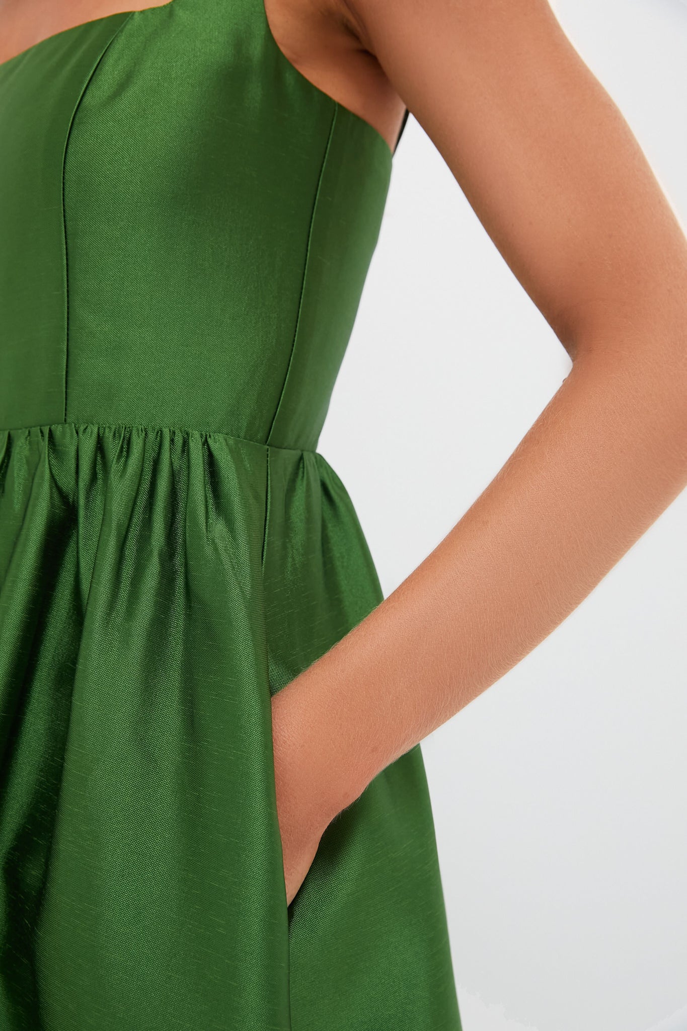 Green Dupioni Esme Dress-Charming Tale Store