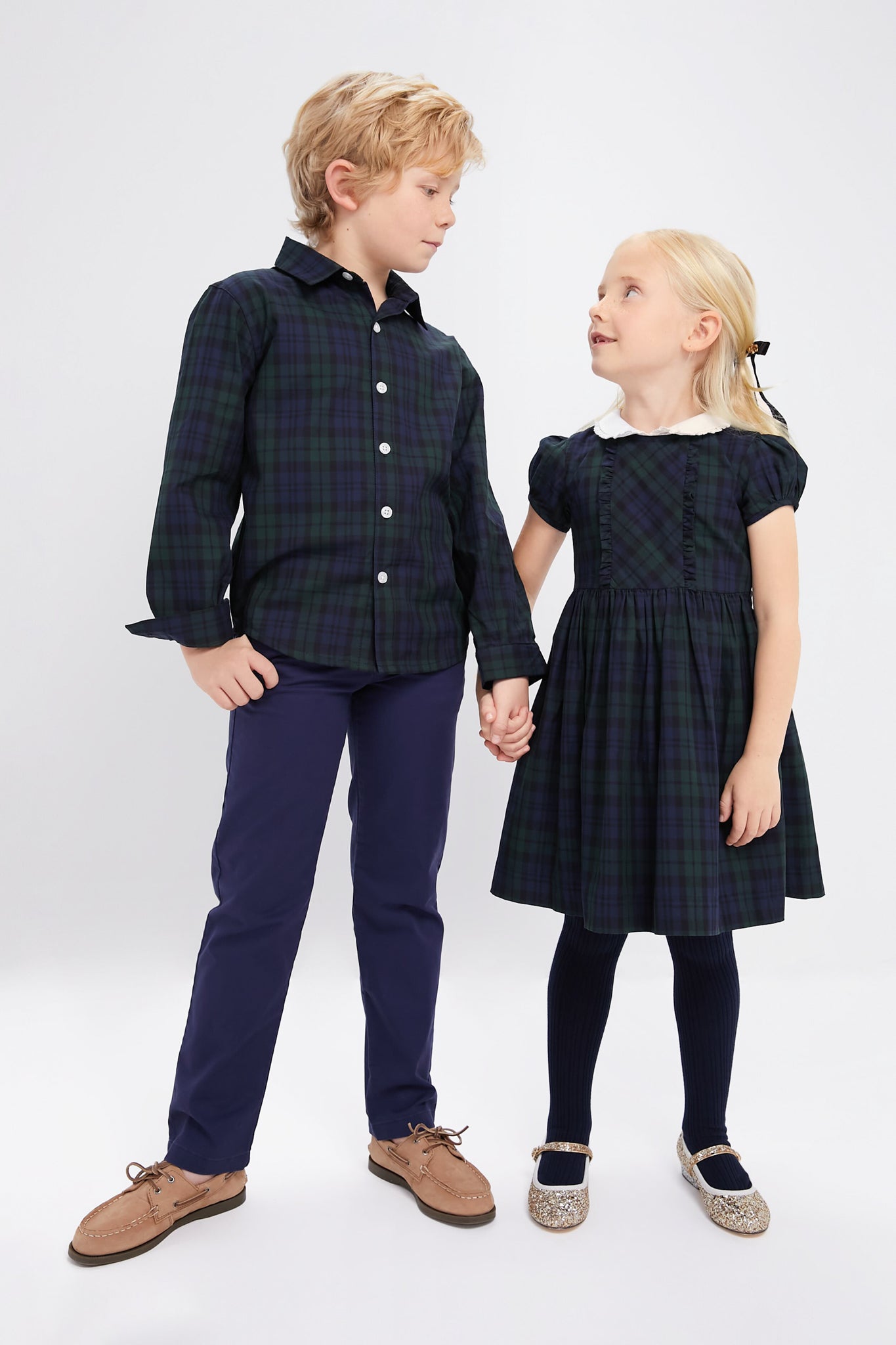 Exclusive Blackwatch Frill Front Dress-Charming Tale Store