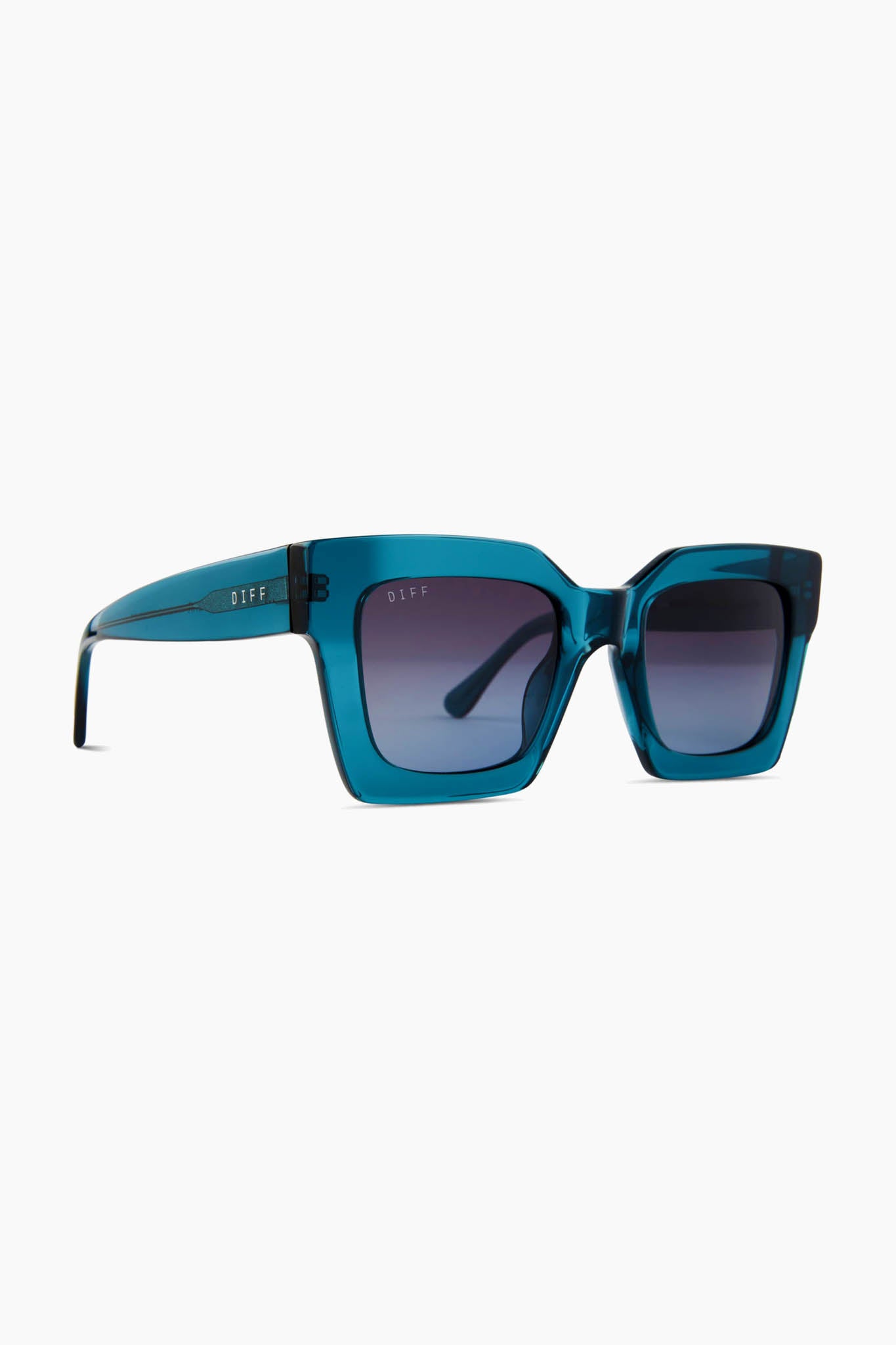 Deep Aqua Blue Gradient Dani Sunglasses-Charming Tale Store