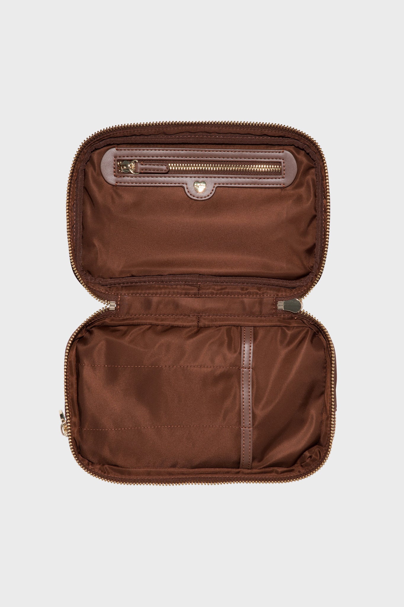 Espresso Double Zip Pouch-Charming Tale Store