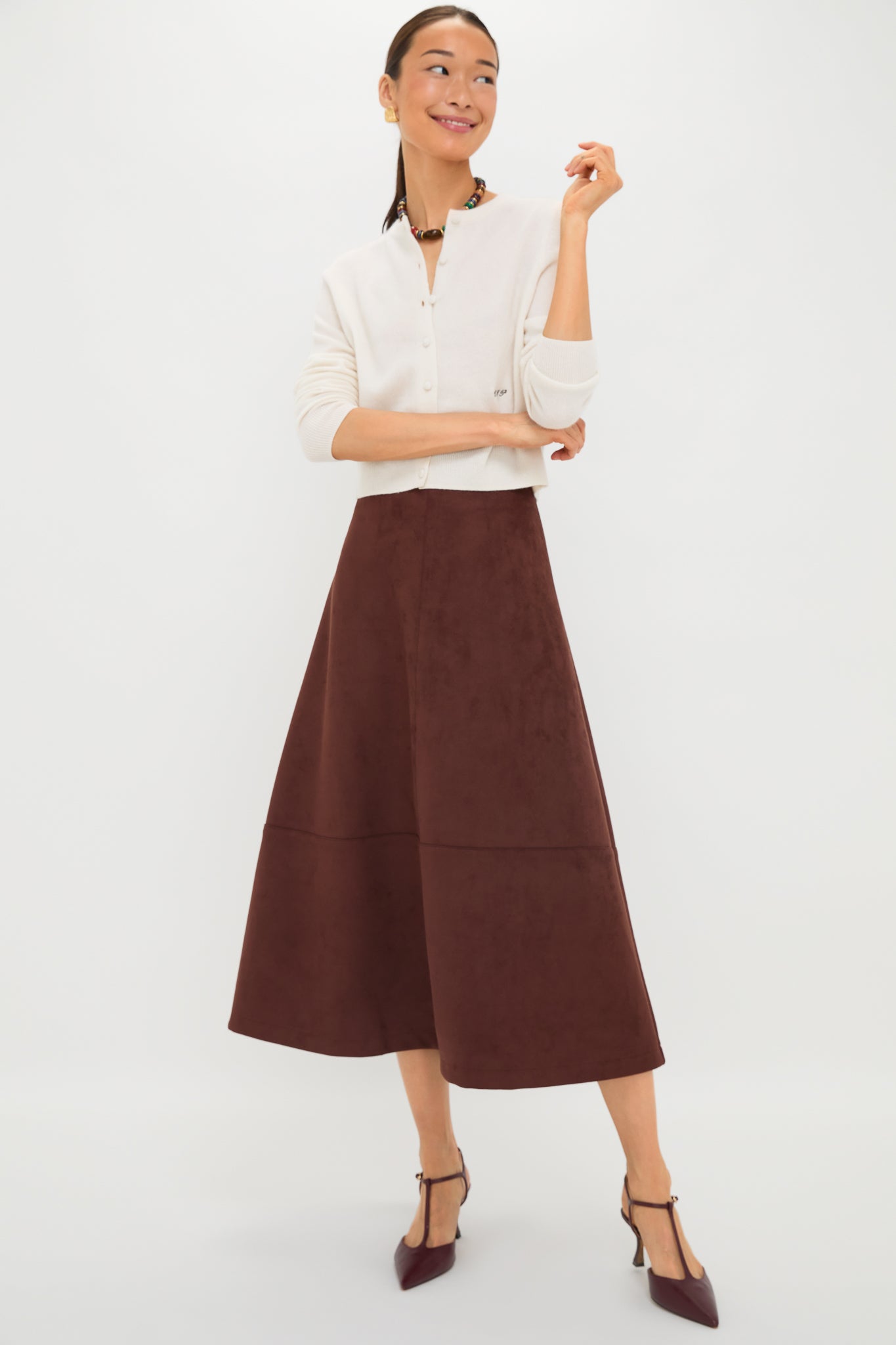 Ganache Vegan Suede Veronica Skirt-Charming Tale Store