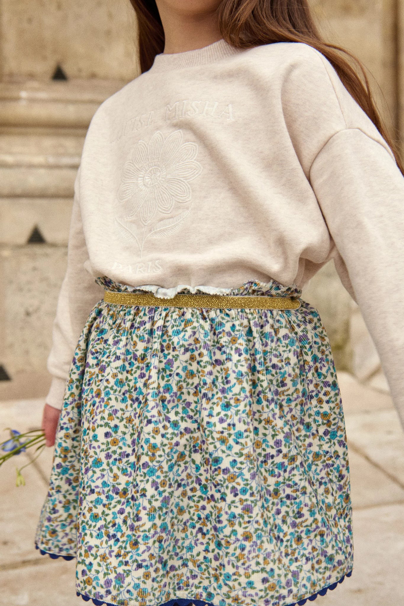 Velvet Cream Cephee Skirt-Charming Tale Store