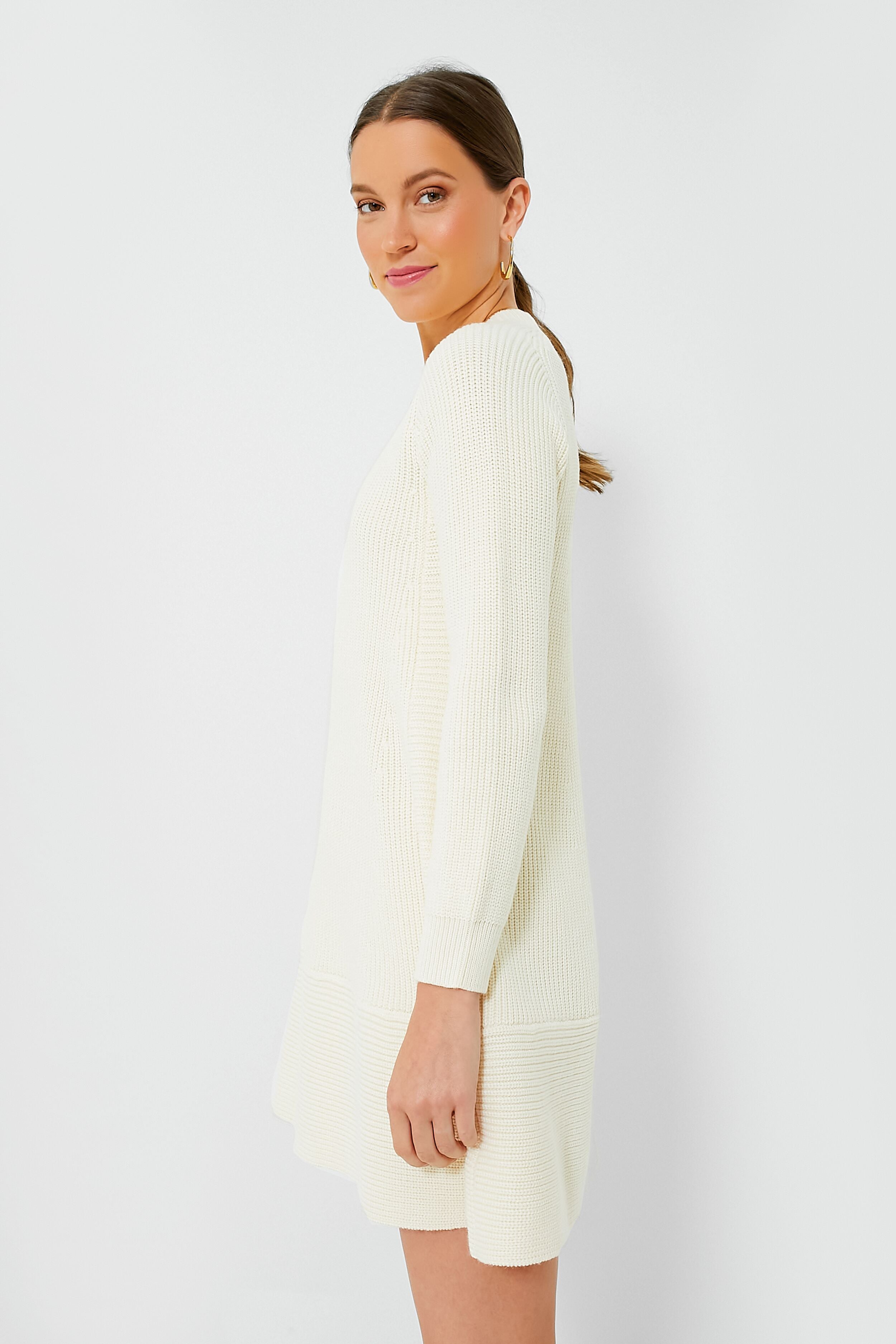 Cream Ainsley Knit Dress-Charming Tale Store