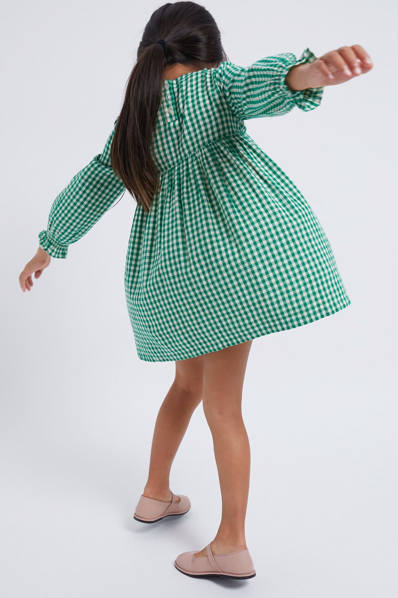 Gingham Green Malice Dress-Charming Tale Store