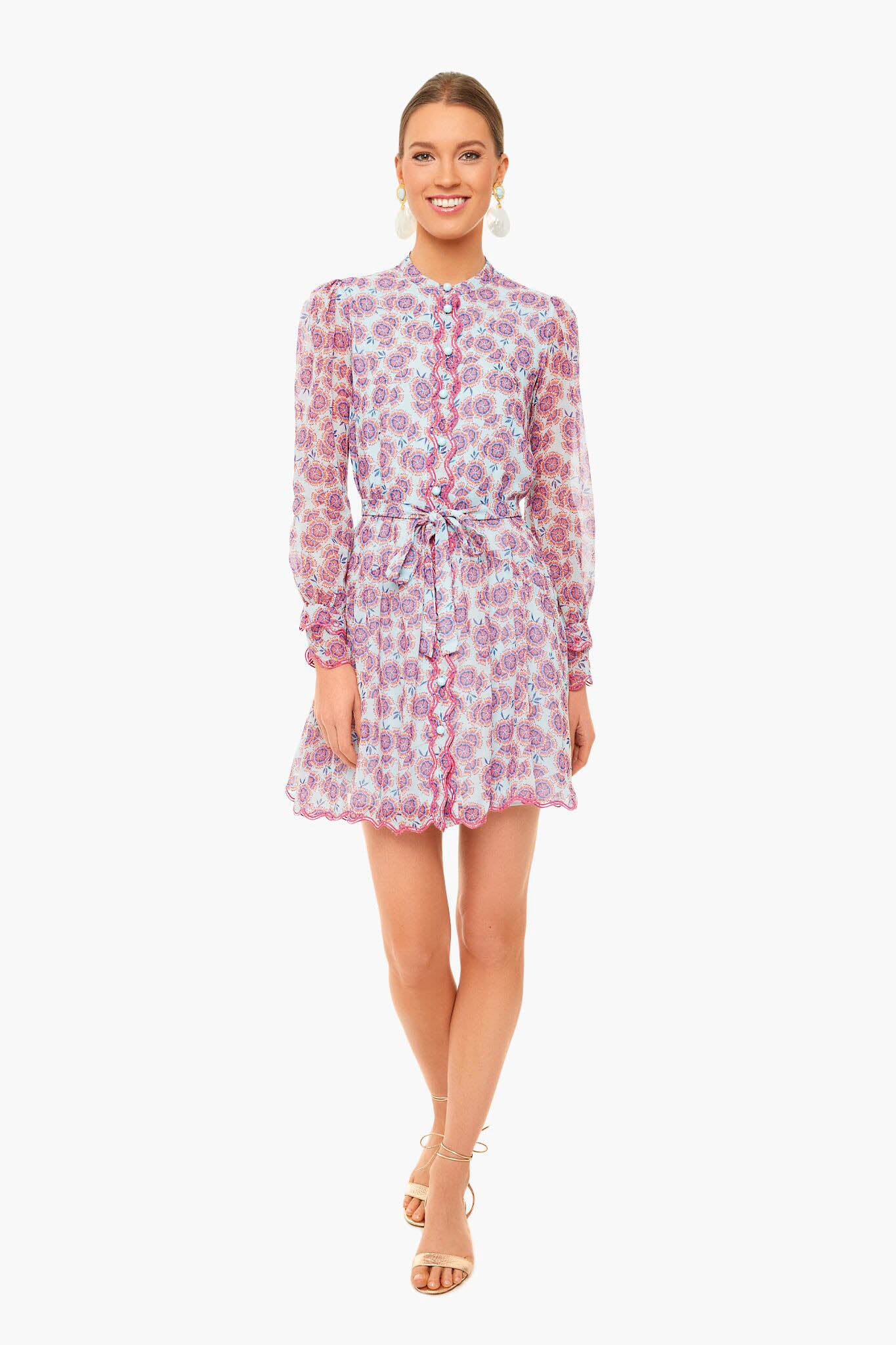 Dragonfruit Tilly Ruffle Eyelet Dress-Charming Tale Store