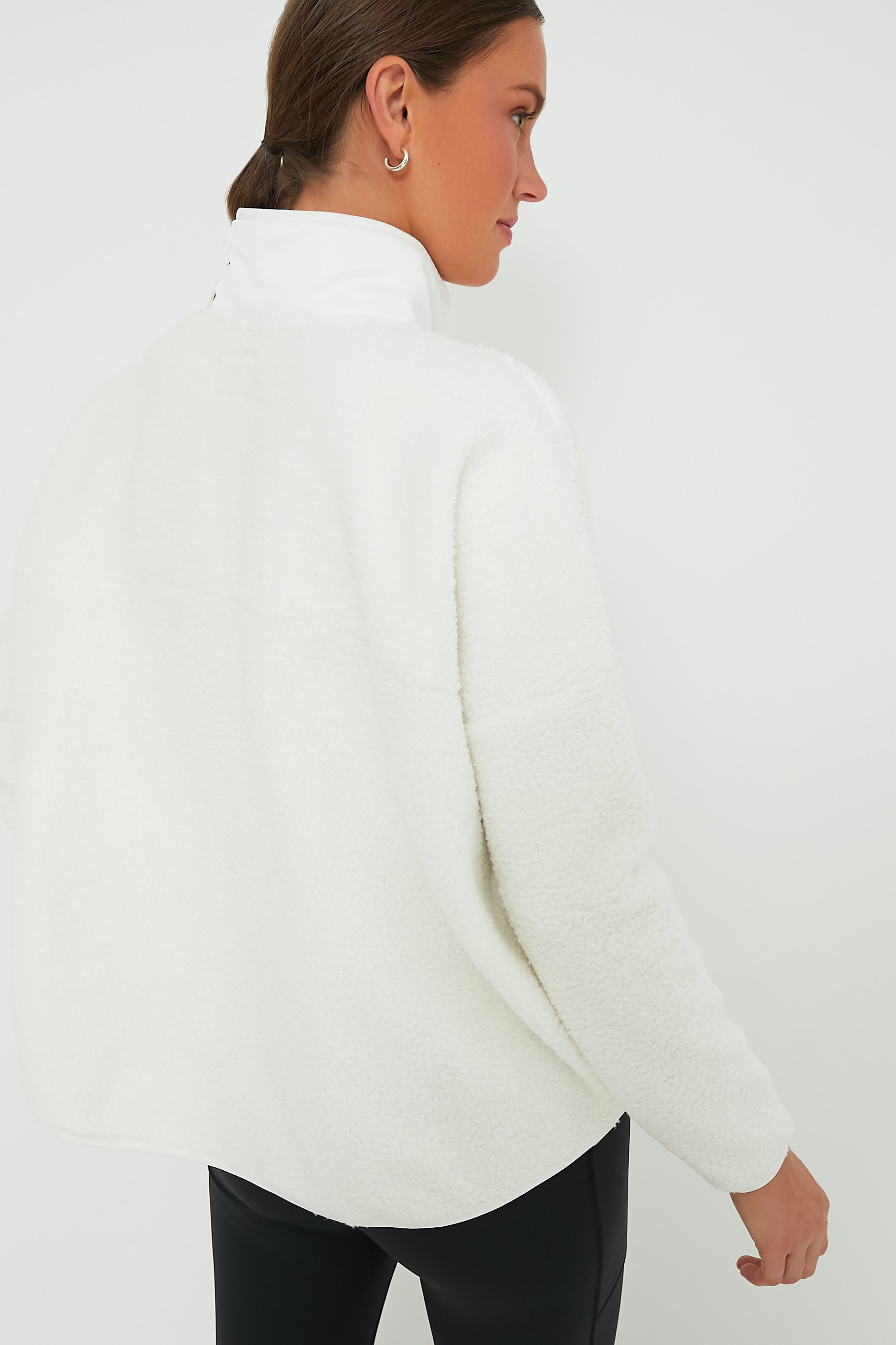White Fleece Cady Quarter Zip-Charming Tale Store