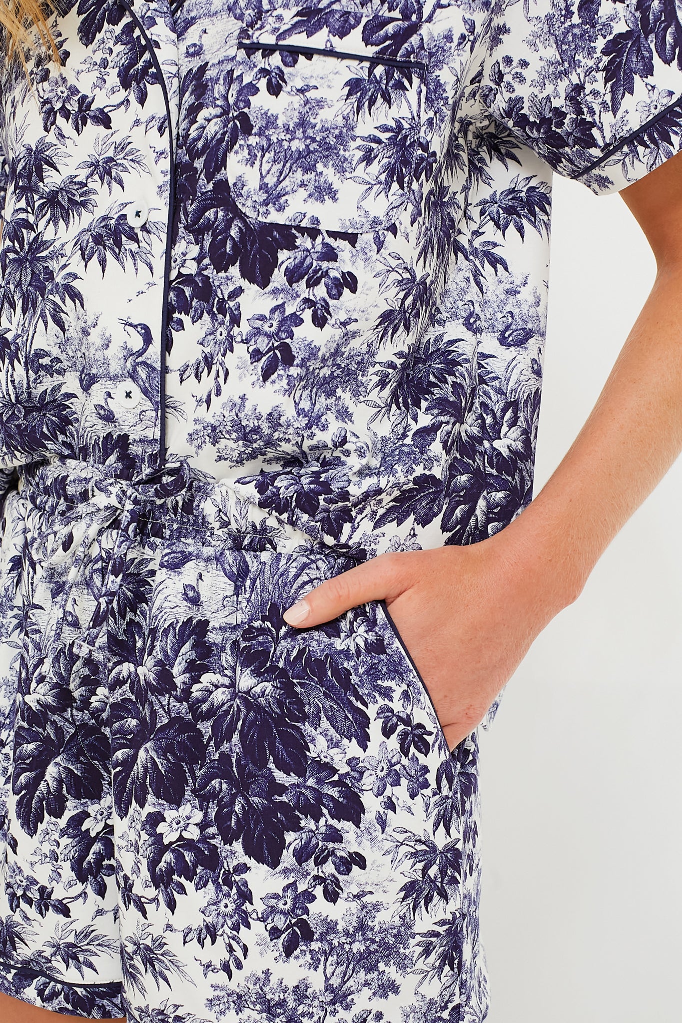 Cypress Toile Pajama Short Set-Charming Tale Store