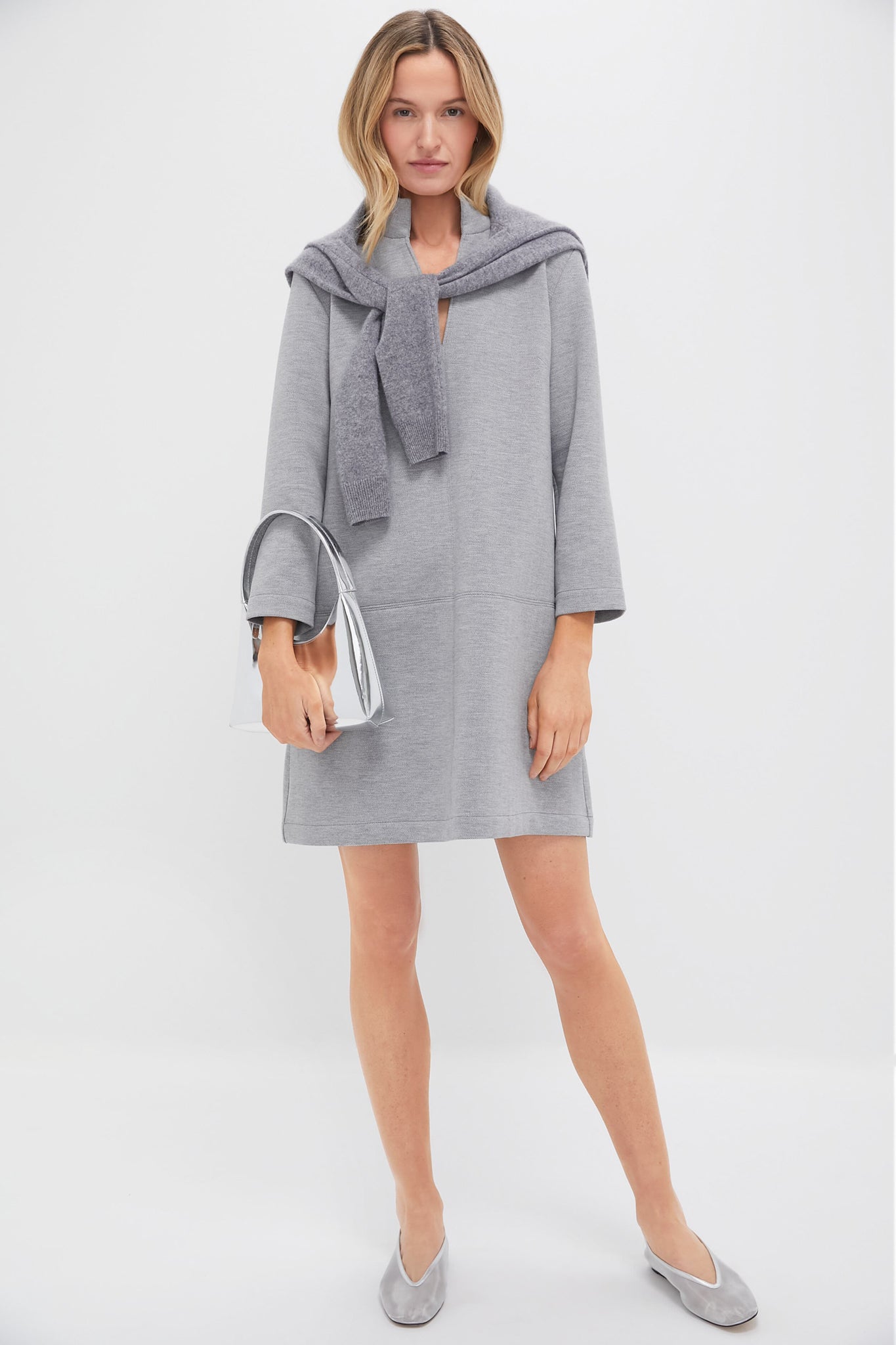 Gray Herringbone Clifton Dress-Charming Tale Store