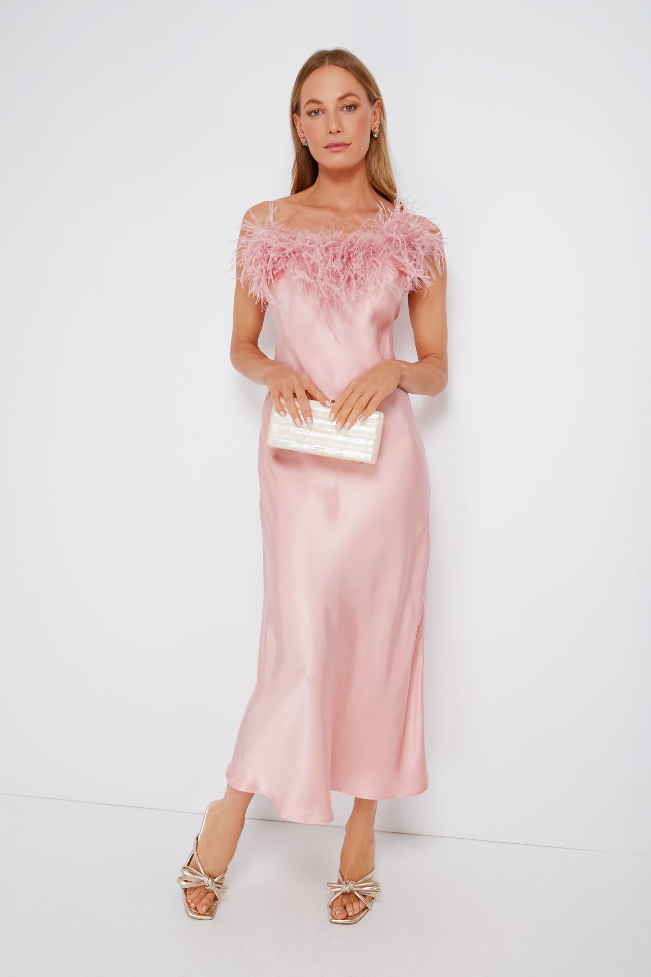 Dust Pink Boheme Slip Dress-Charming Tale Store