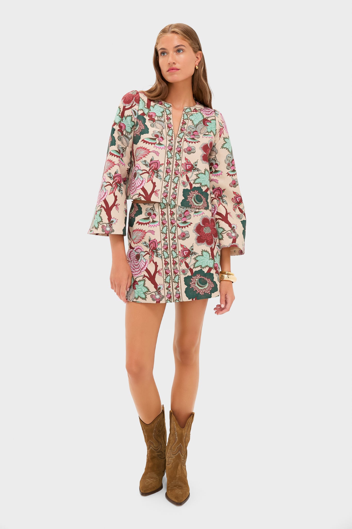 Garden Scrollwork V-Neck Maxine Top-Charming Tale Store