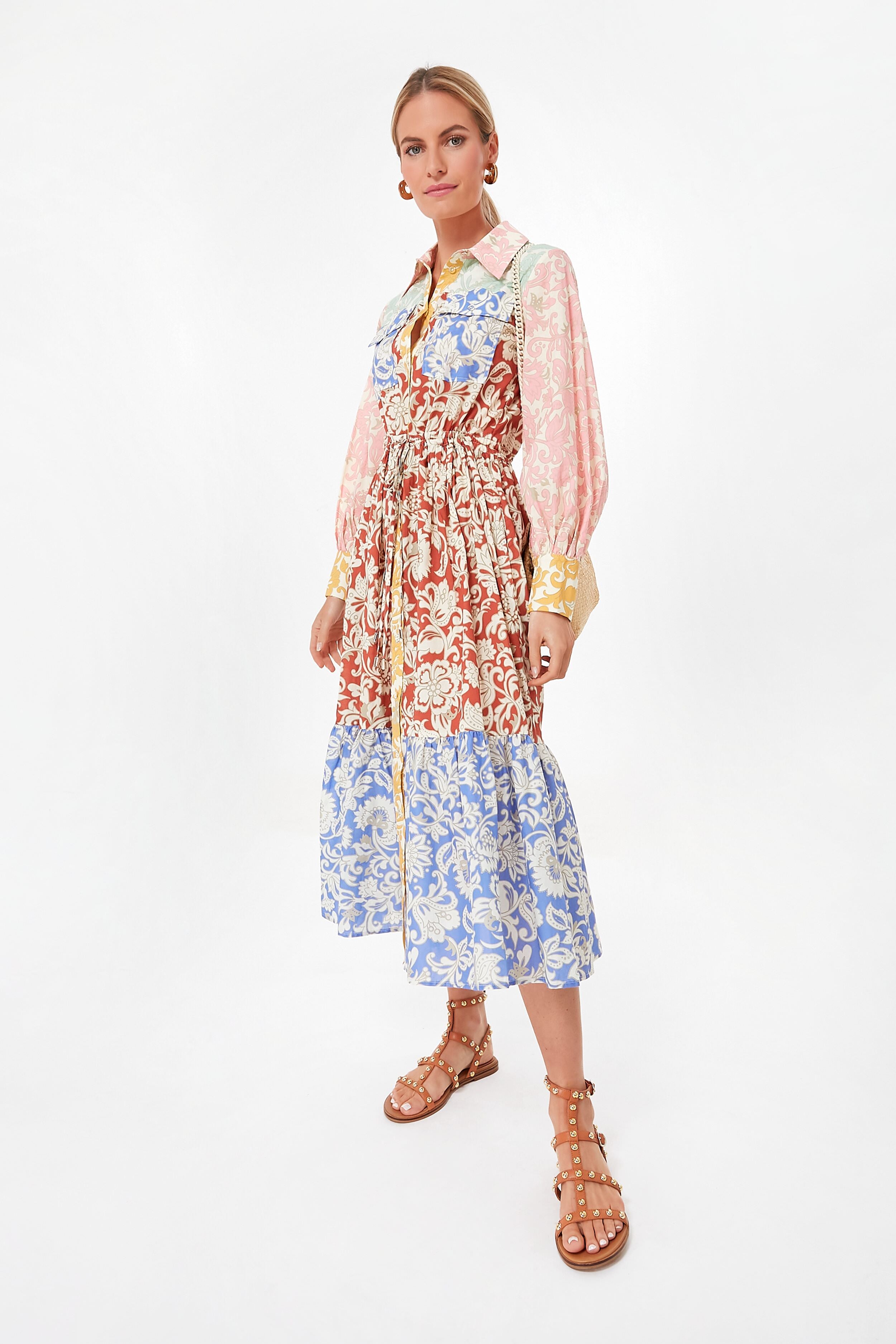 Folk Spliced Capri Maxi Dress-Charming Tale Store