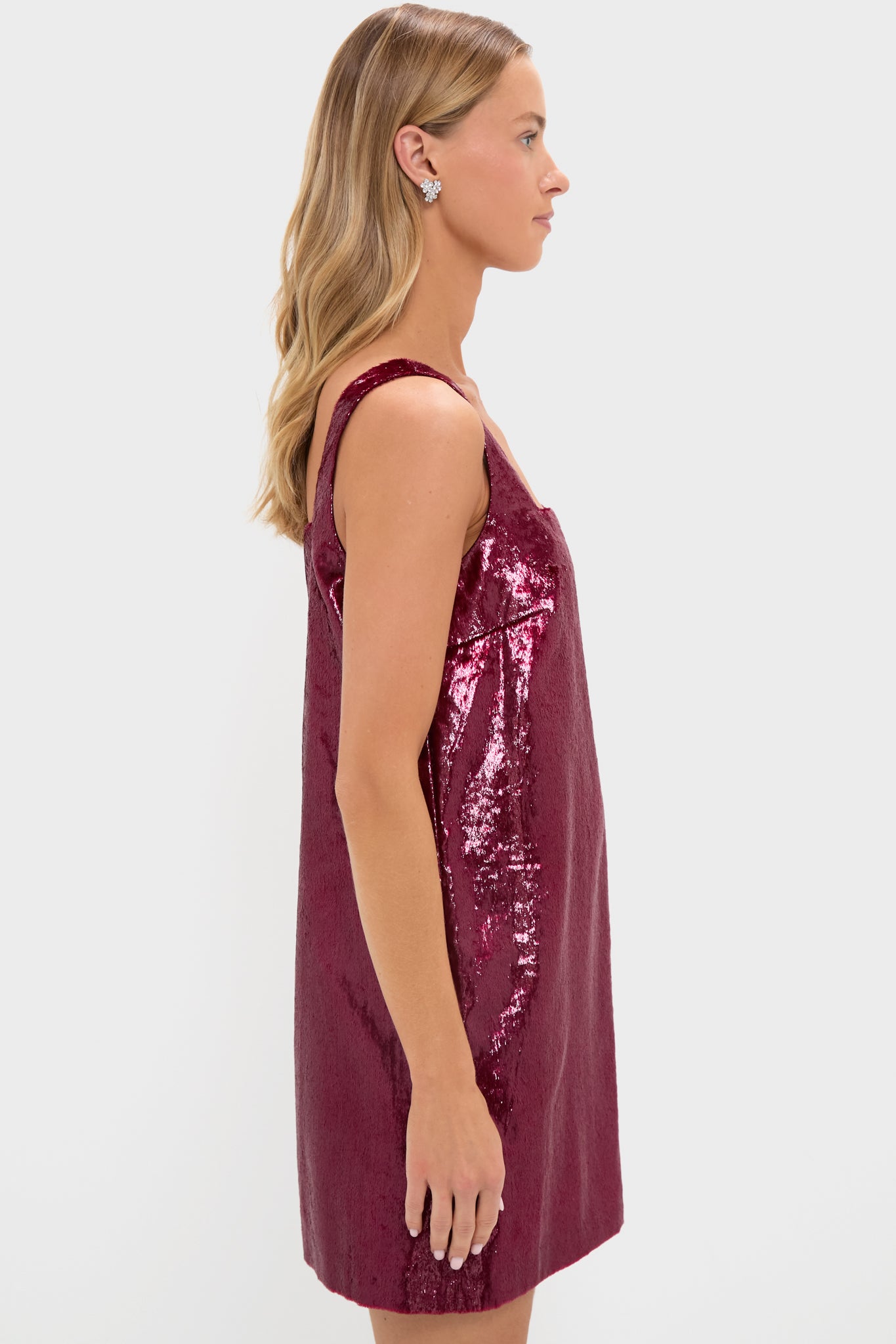 Garnet Shimmer Gavin Swing Dress-Charming Tale Store