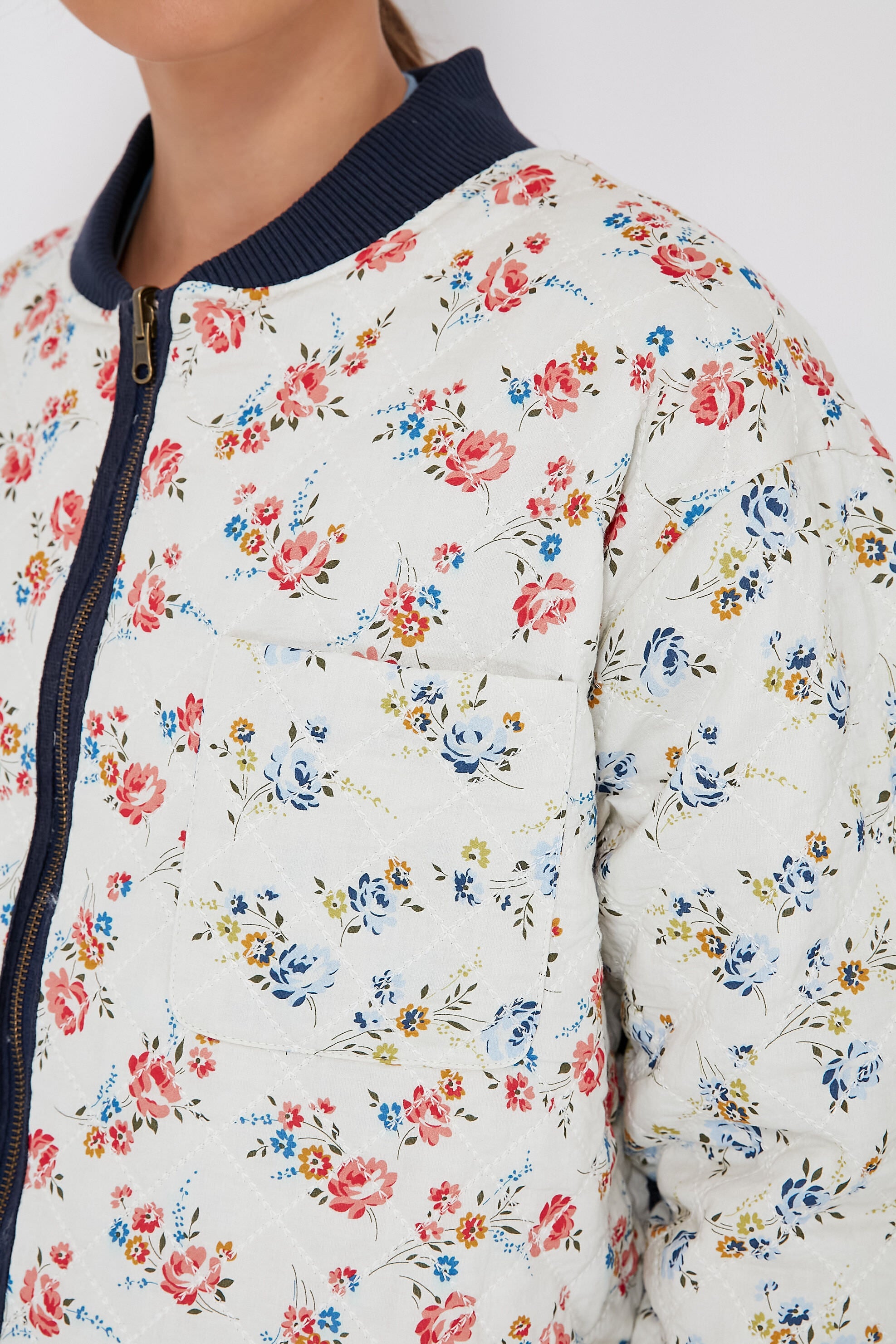 Carolina Rose Patchwork The Reversible Quilted Bomber-Charming Tale Store