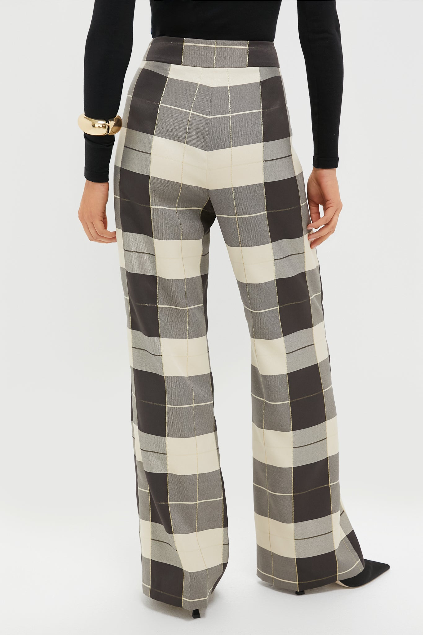 Champagne Problems Plaid Erin Pants-Charming Tale Store