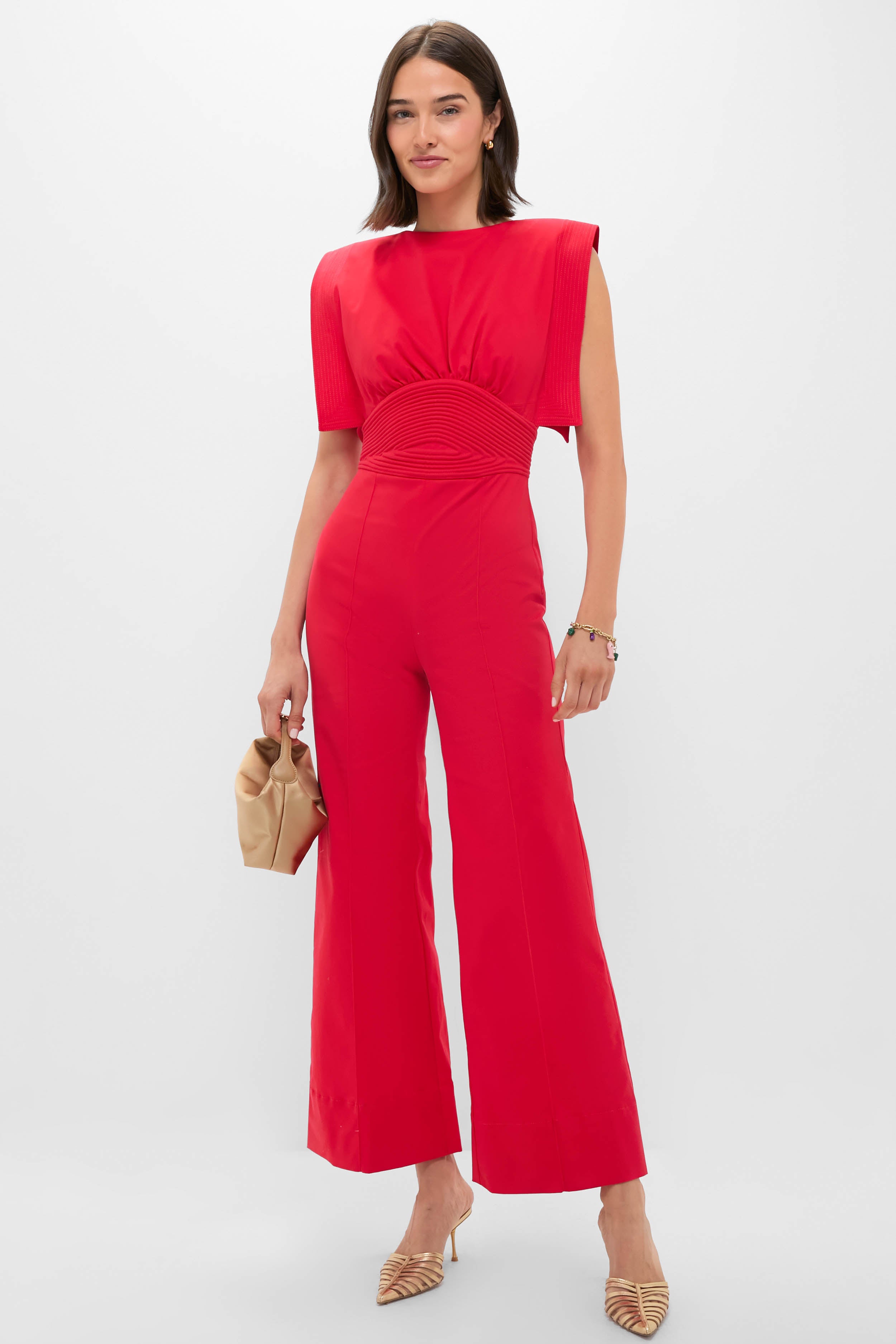 Red Lienzo Abierto Jumpsuit-Charming Tale Store
