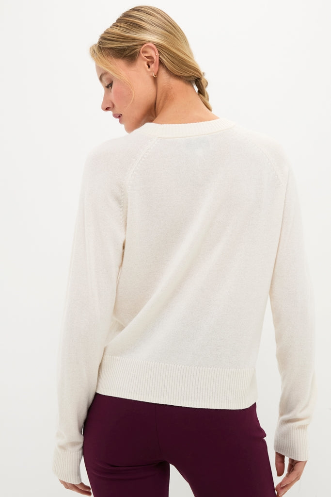 Buttercream Washable Cashmere Malcolm Crewneck-Charming Tale Store
