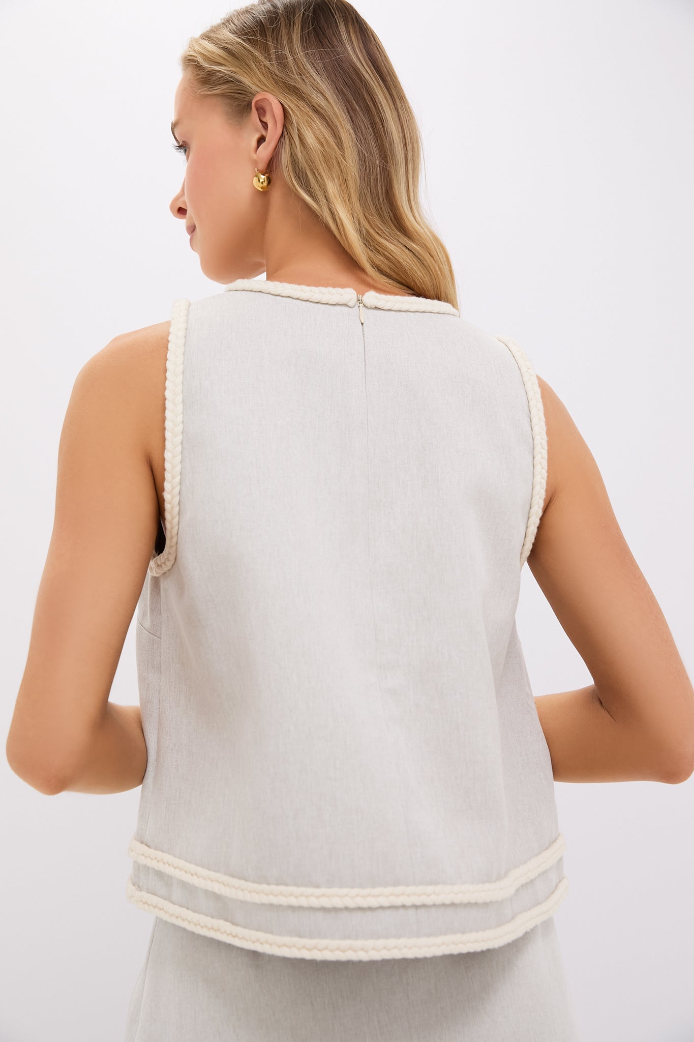 Flax Brushed Canvas Keating Top-Charming Tale Store