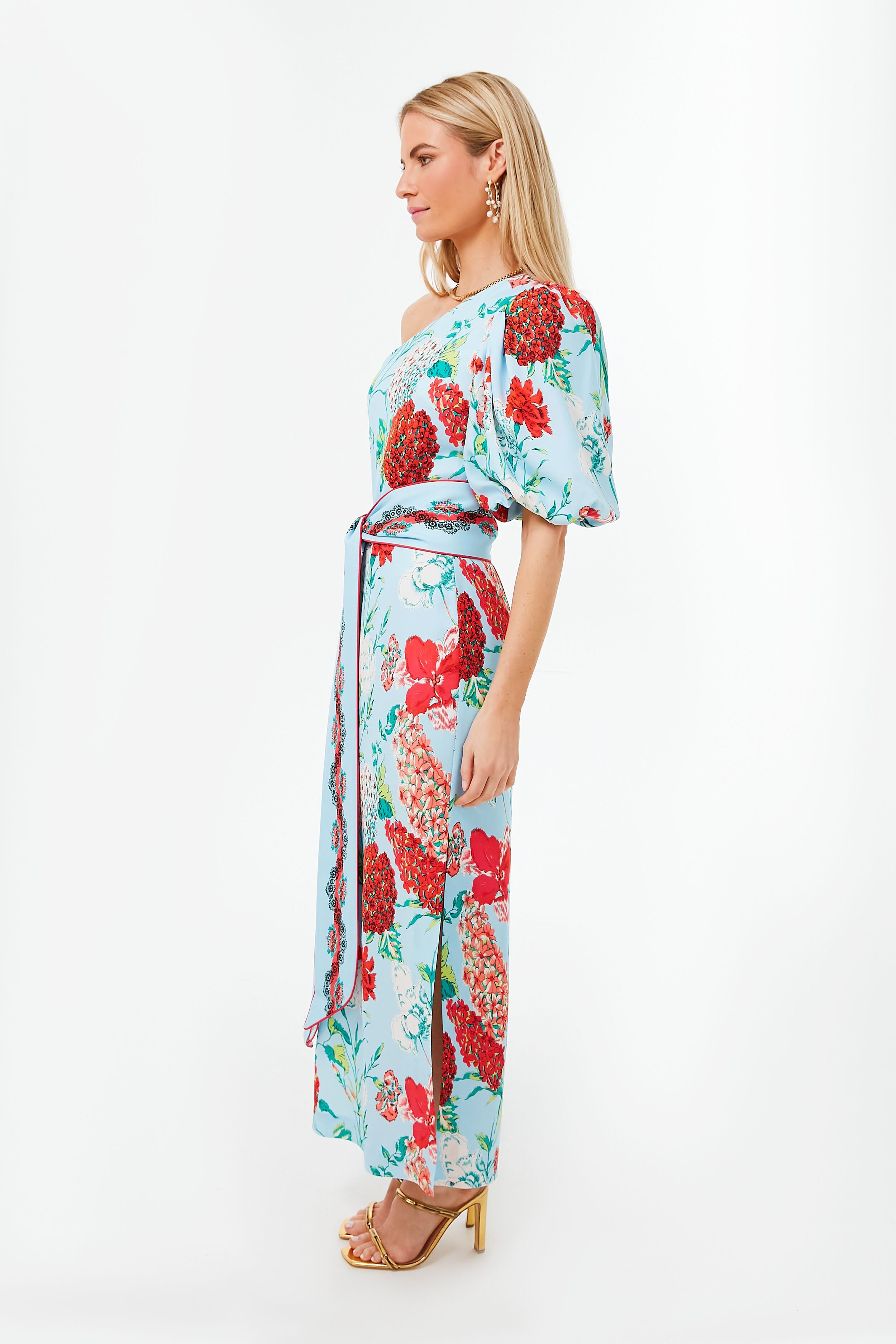 Floral Dew One Shoulder Lucia Dress-Charming Tale Store