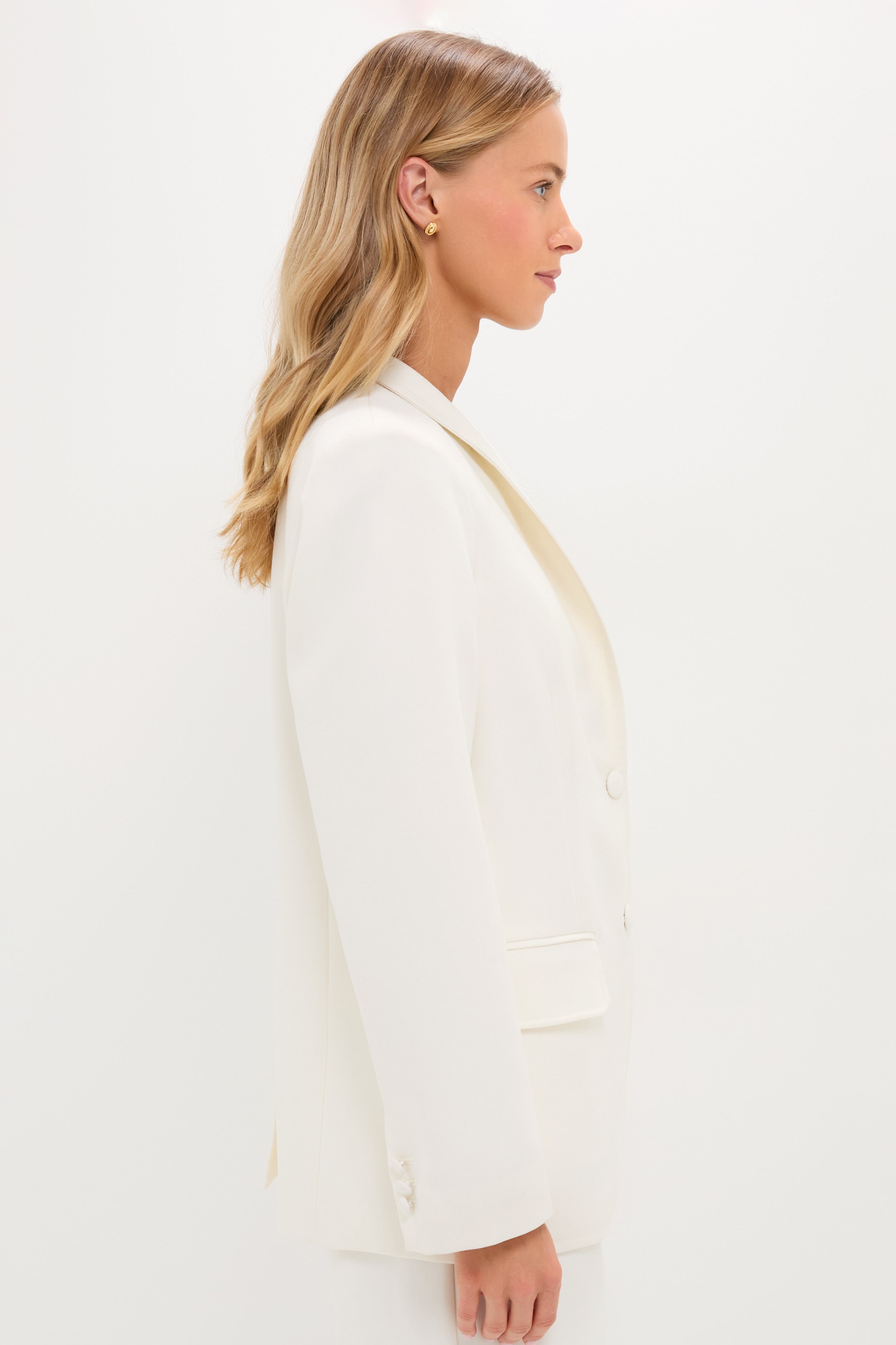 Cream Wool Warner Blazer-Charming Tale Store