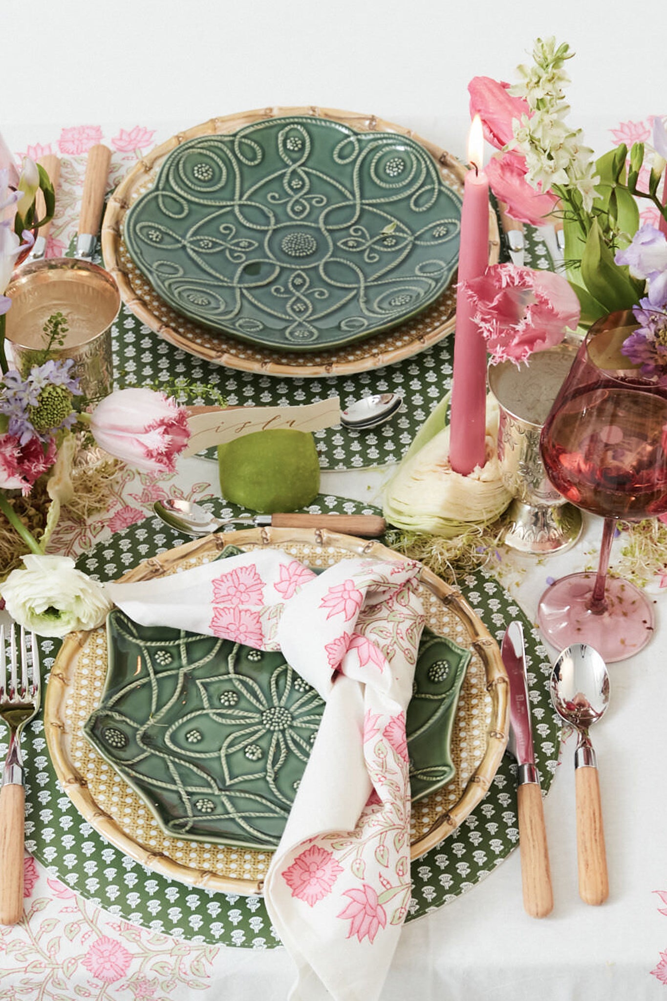 Botanic Reversible Wipeable Placemats Set of 4-Charming Tale Store