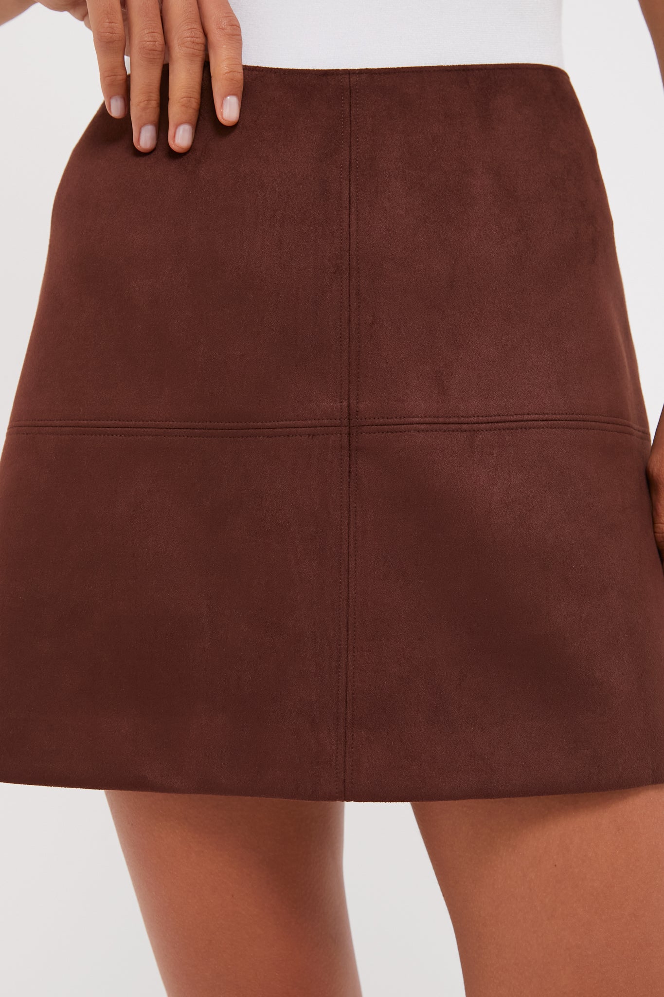 Ganache Vegan Suede Meg Mini Skirt-Charming Tale Store