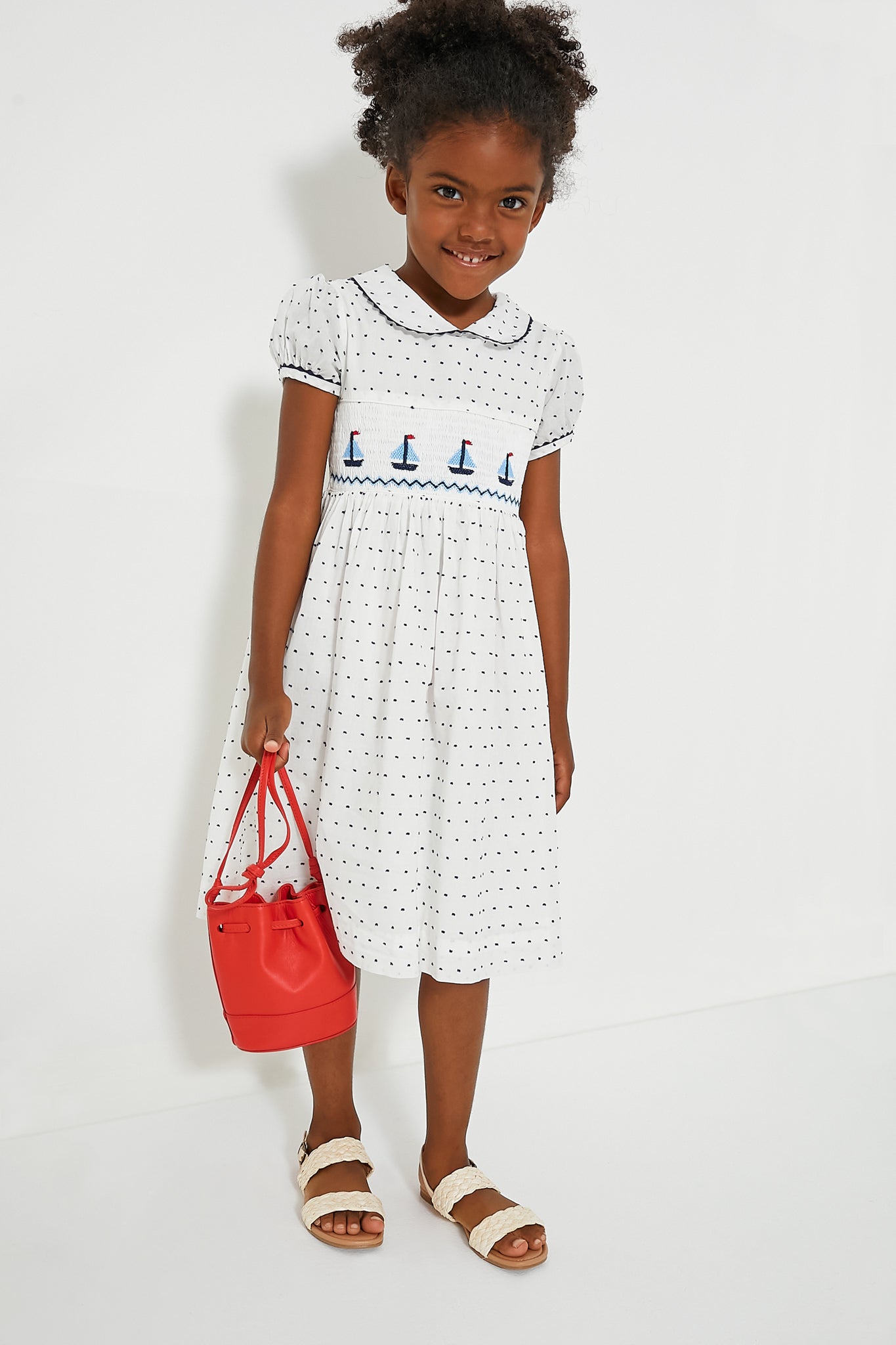 Sailboat Smocked Dress-Charming Tale Store