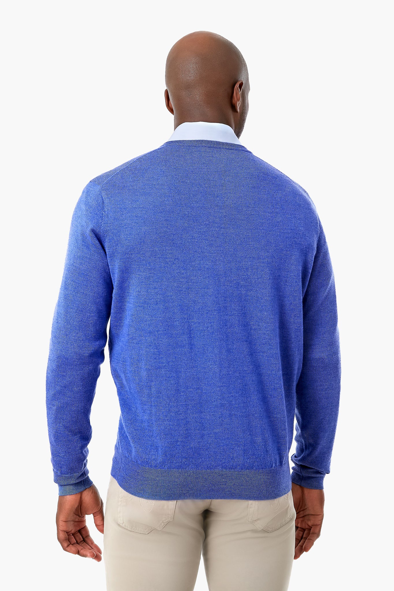 Royal Blue Autumn Crest V Neck-Charming Tale Store