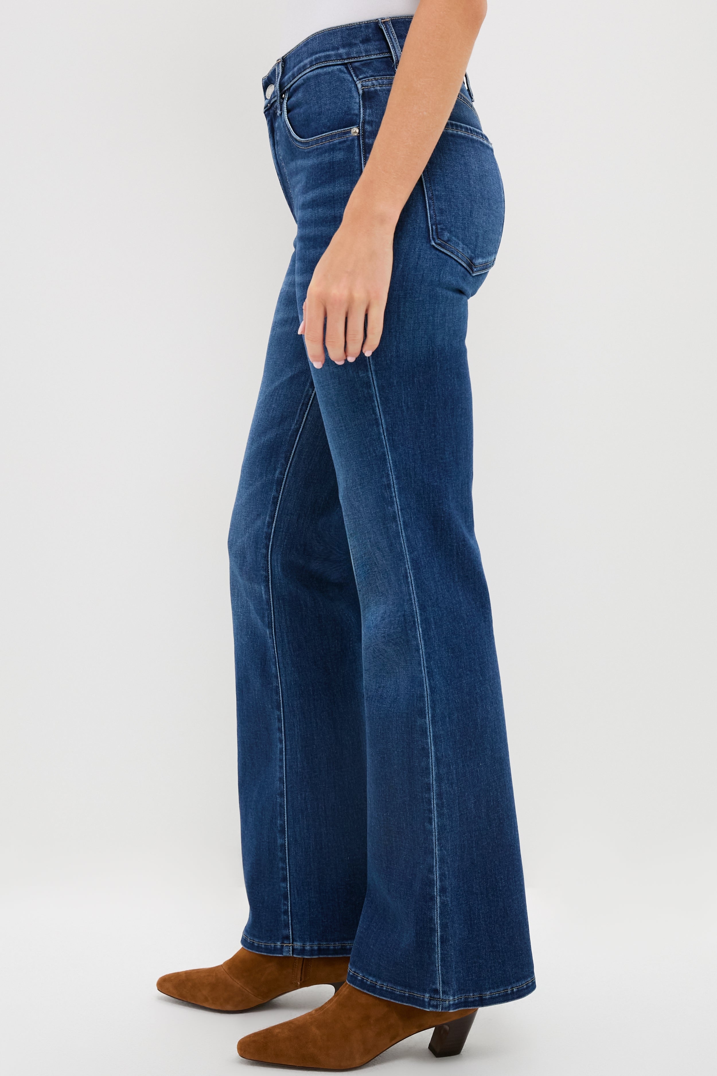 Drop in the Ocean Mid-High Rise Baby Bootcut-Charming Tale Store