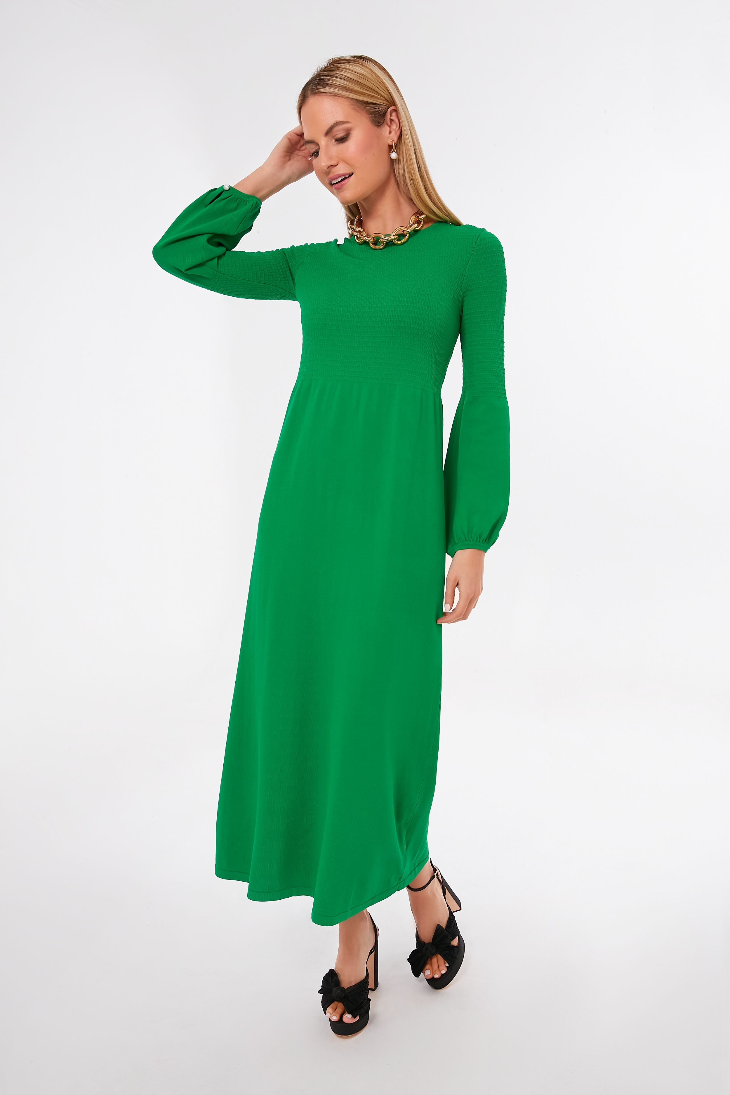 Emerald Green Lennox Dress-Charming Tale Store