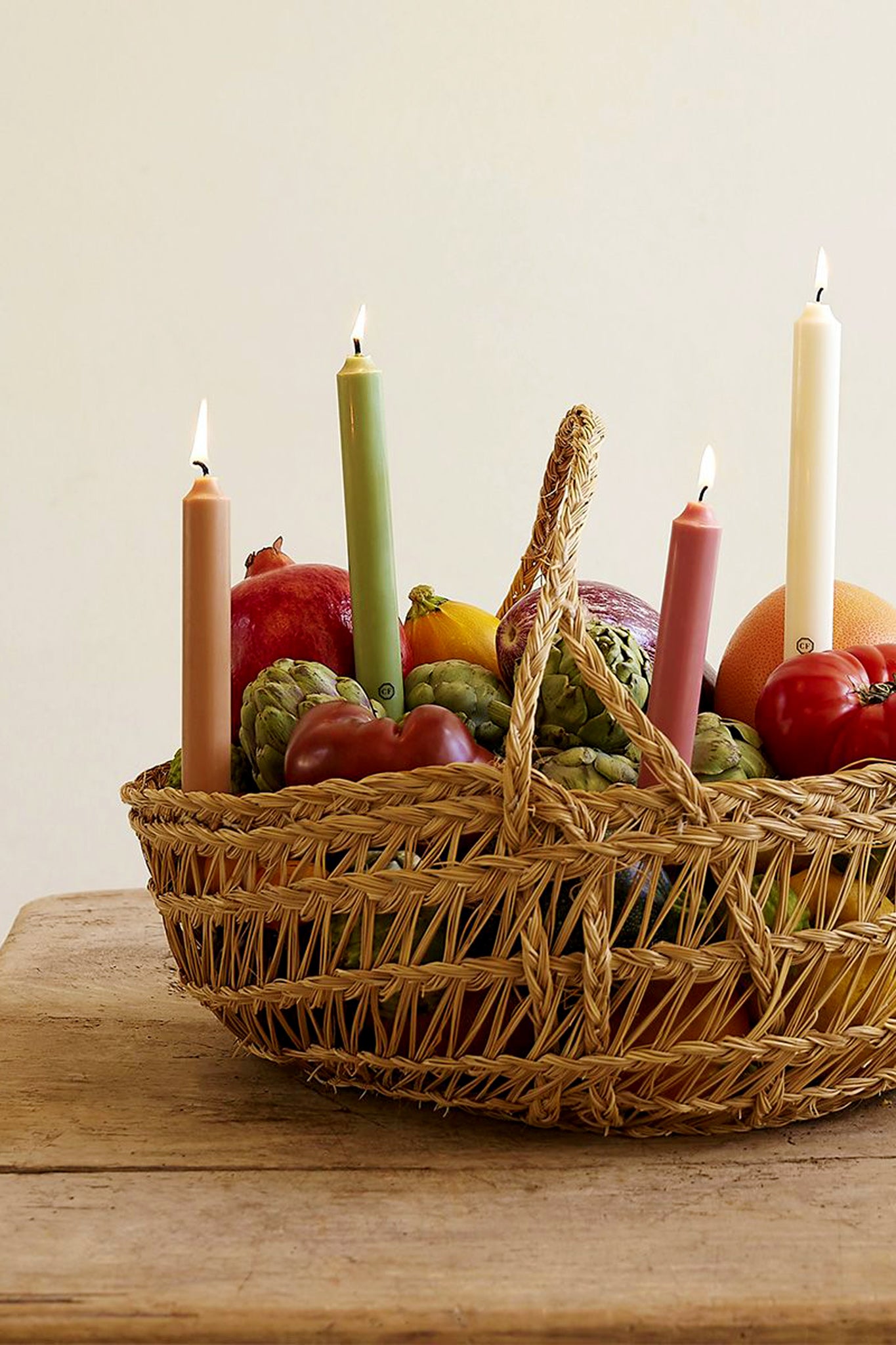 Spearmint Scented Taper Candles-Charming Tale Store