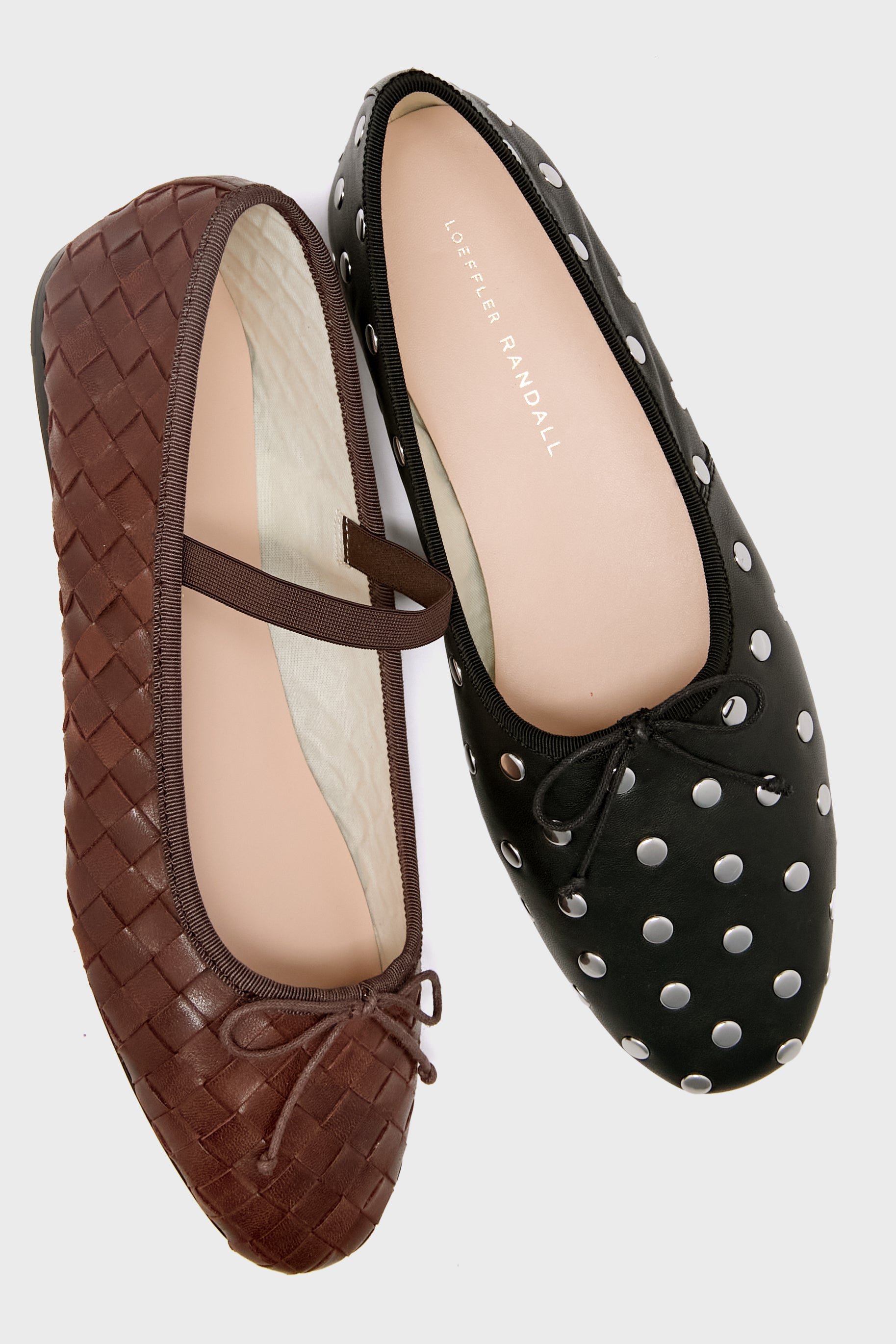 Espresso Woven Leather Leonie Flats-Charming Tale Store