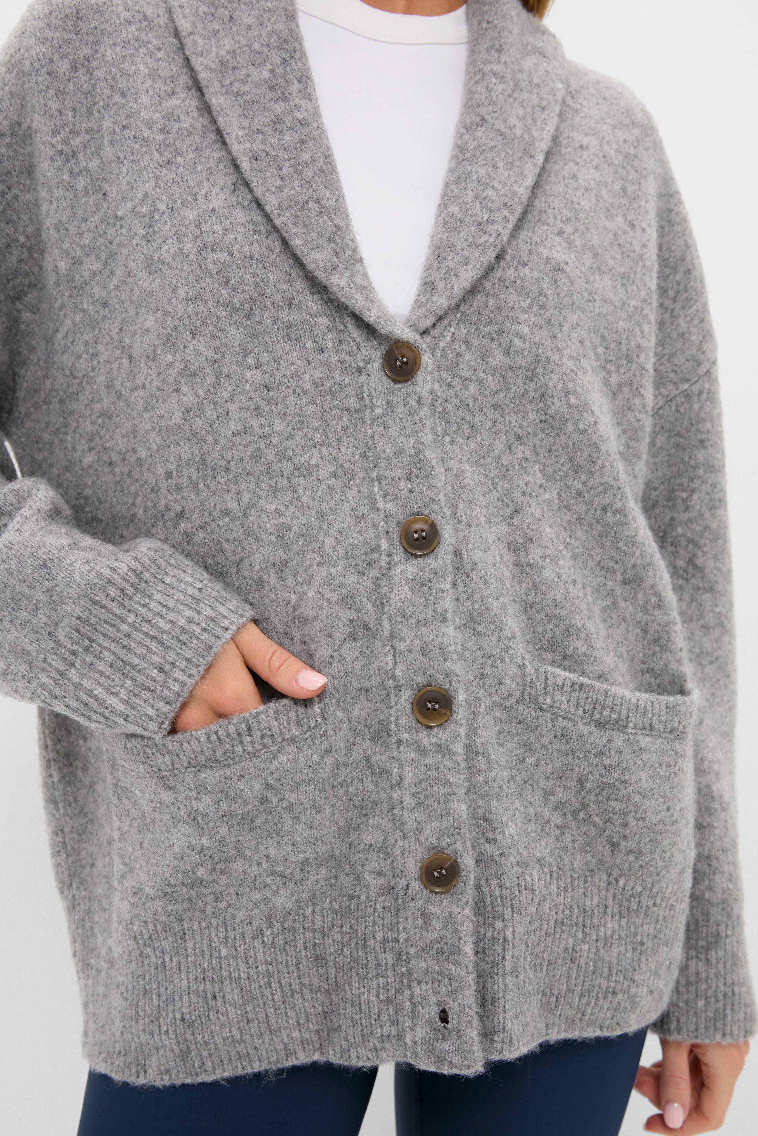 Heather Gray James Cardigan-Charming Tale Store